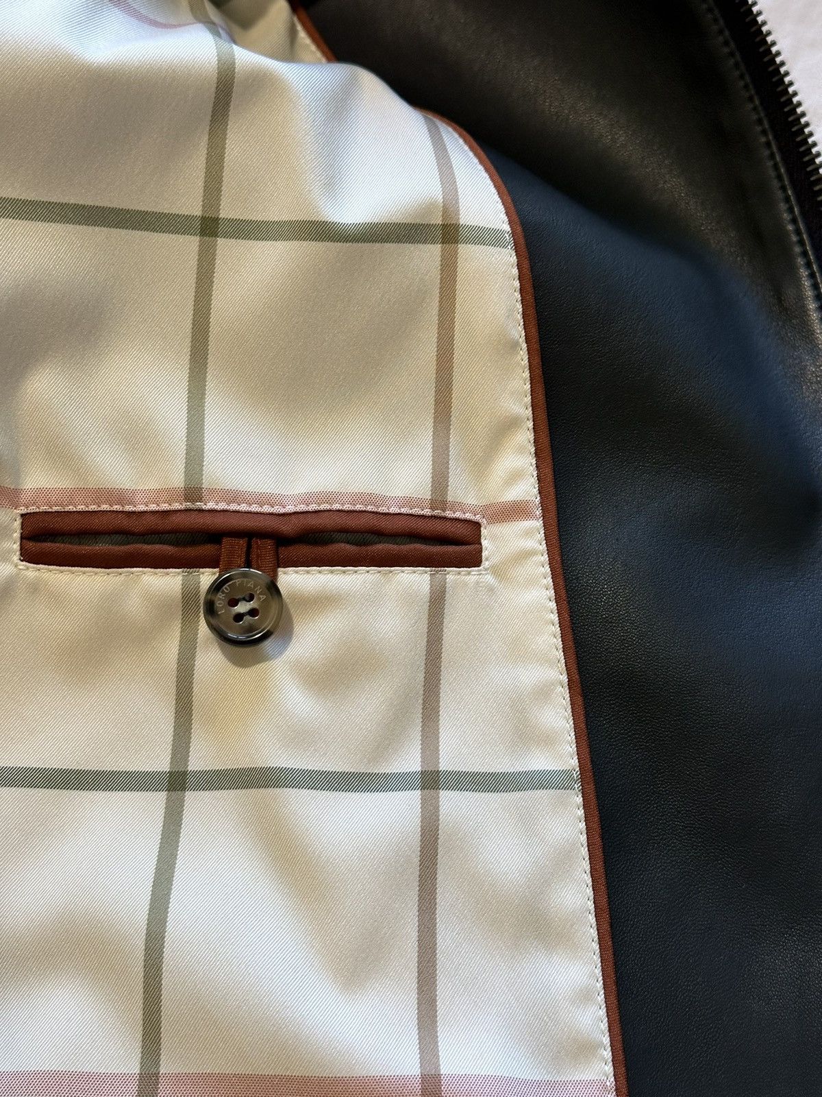 Loro Piana Loro Piana Ivy Rain System Leather Bomber Jacket Storm Blue Size US L / EU 52-54 / 3 - 7 Thumbnail