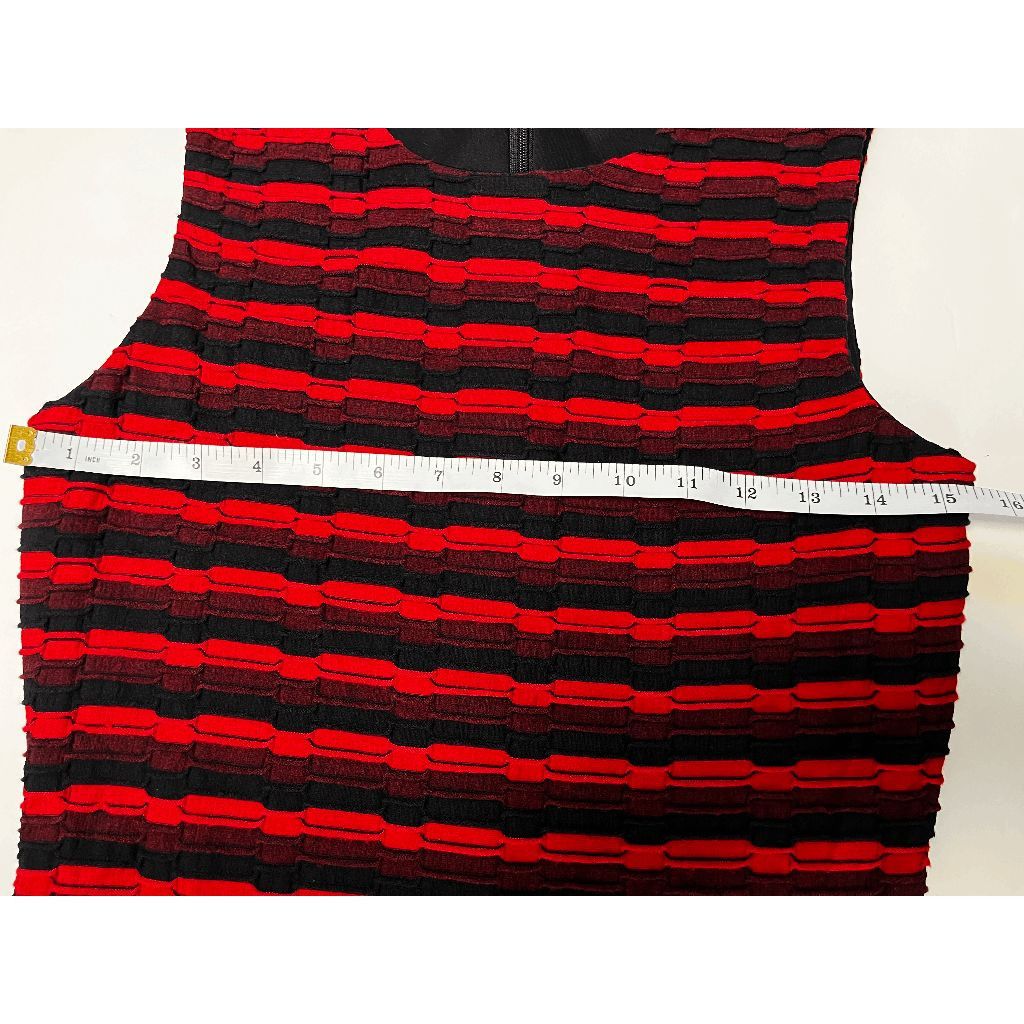 Calvin Klein Calvin Klein Womens Sleeveless Knee Length Sheath Striped Re Size S / US 4 / IT 40 - 9 Thumbnail