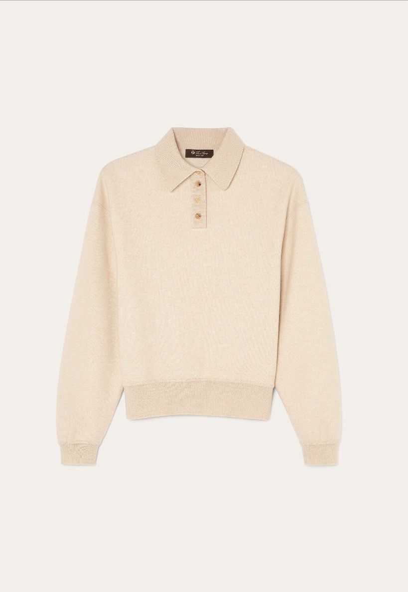 Loro Piana o1srvl11e0725 FAO2744 Polo Sweater in Light Pink Size XS / US 0-2 / IT 36-38 - 1 Thumbnail