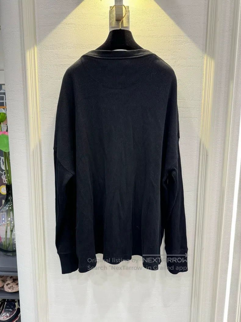 Loewe Loewe Black Long Sleeve Top with Front Embroidered Logo Size XS / US 0-2 / IT 36-38 - 2 Thumbnail