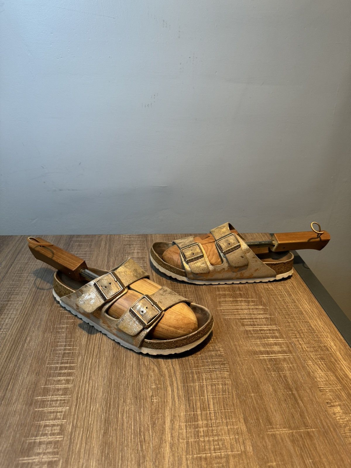 Birkenstock Birkenstock Arizona Suede Leather Sandals Copper Sz 9 40 Size US 9 / IT 39 - 2 Thumbnail