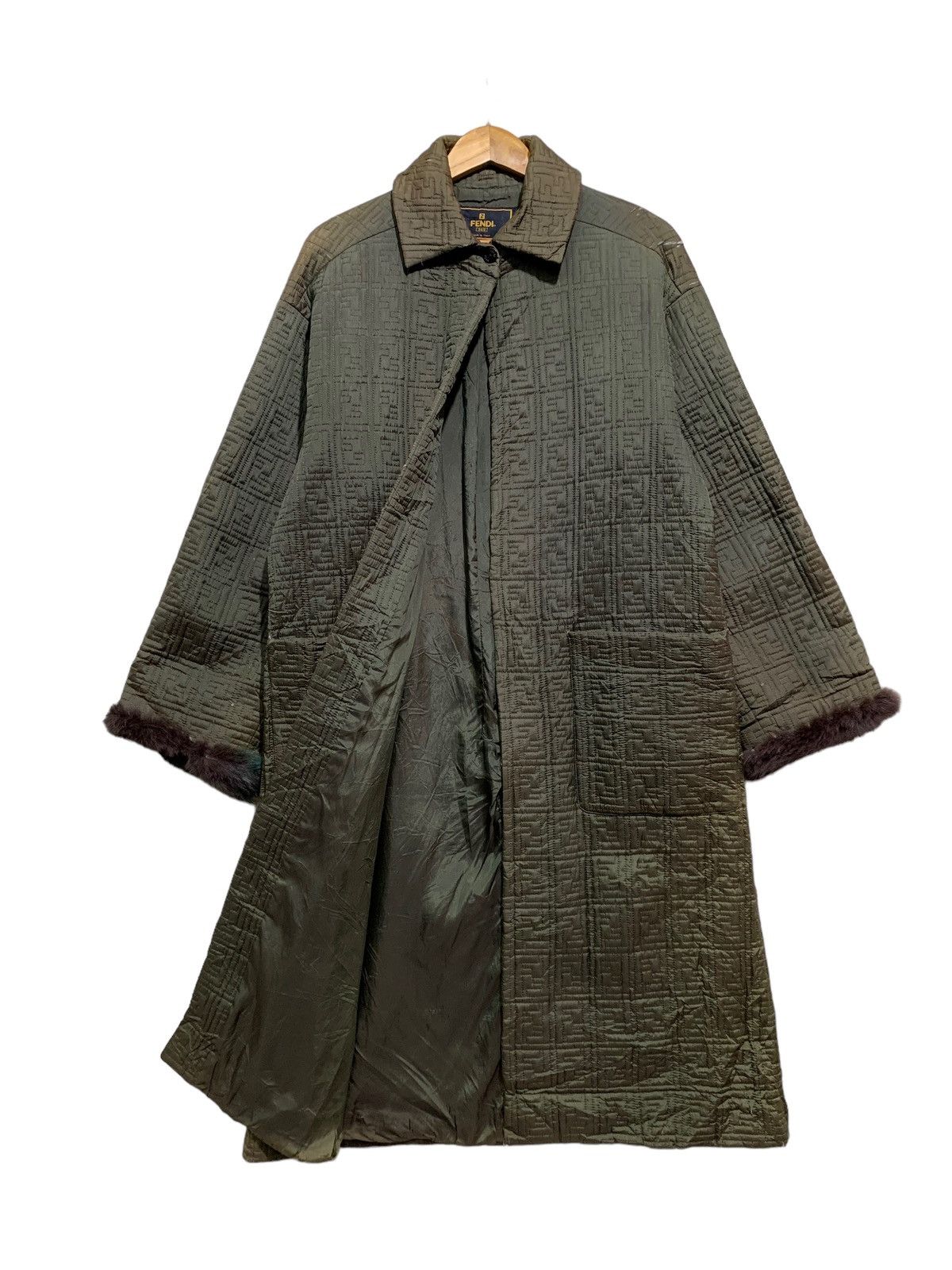 🔥VTG FENDI 365 QUILTED MONOGRAM ZUCCA ONE BUTTON COATS