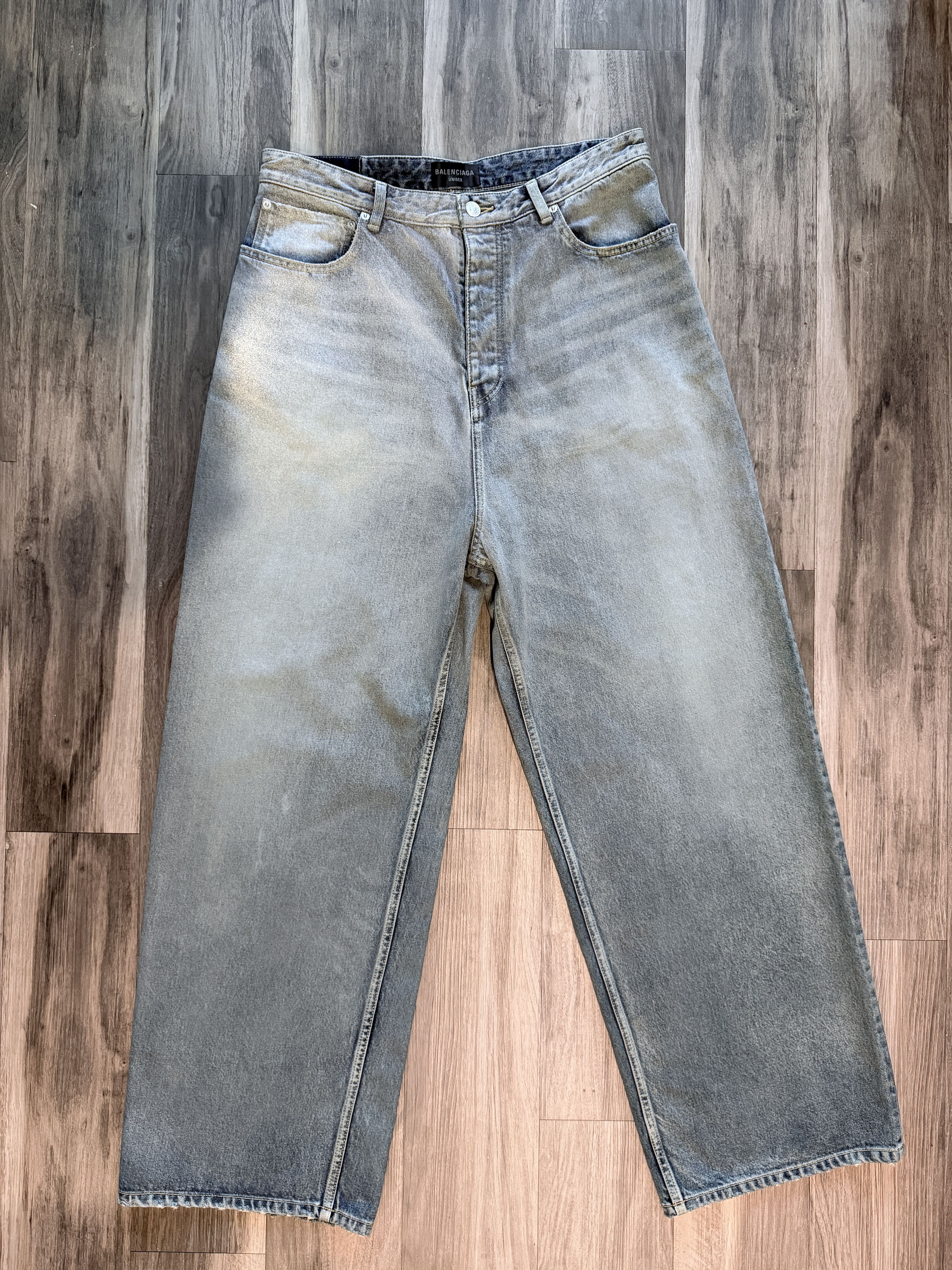 Balenciaga Reflective 3M Woven Made in Japan Baggy Denim Jeans Size US 34 / EU 50 - 3 Thumbnail