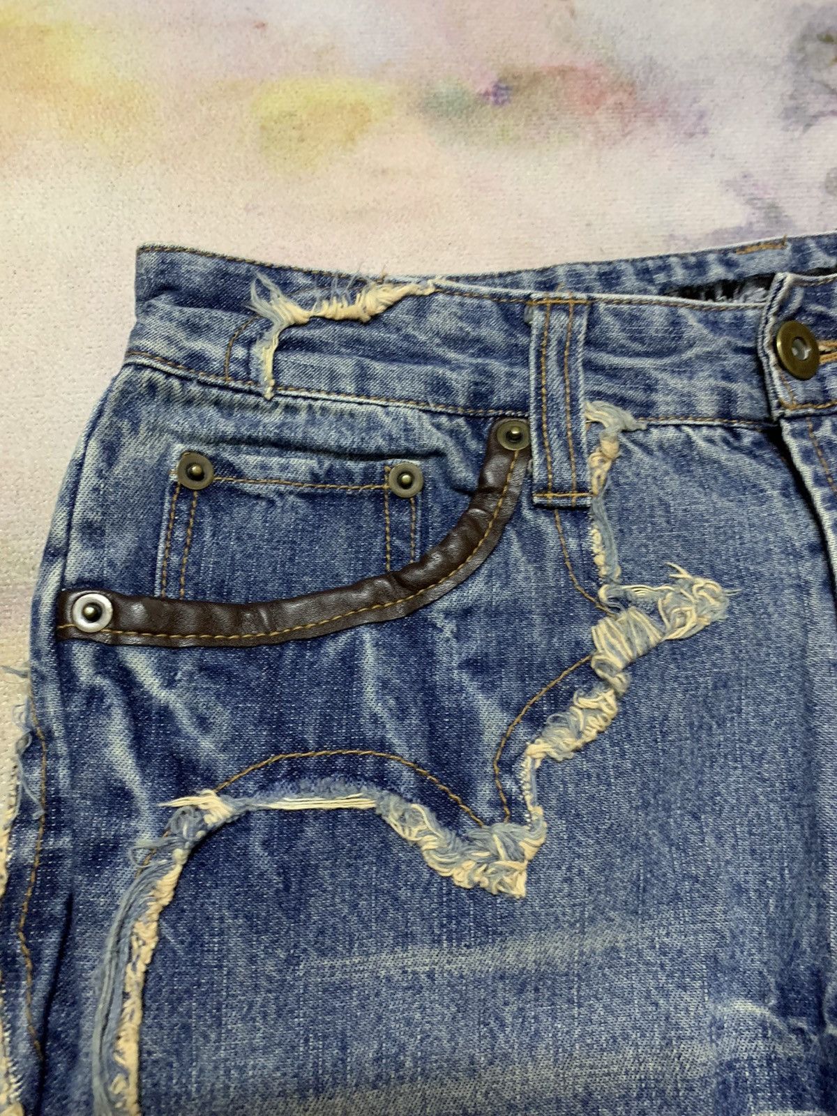 Hysteric Glamour Flare Japanese Brand Strange Heaven Washed Denim Size US 28 / EU 44 - 5 Thumbnail