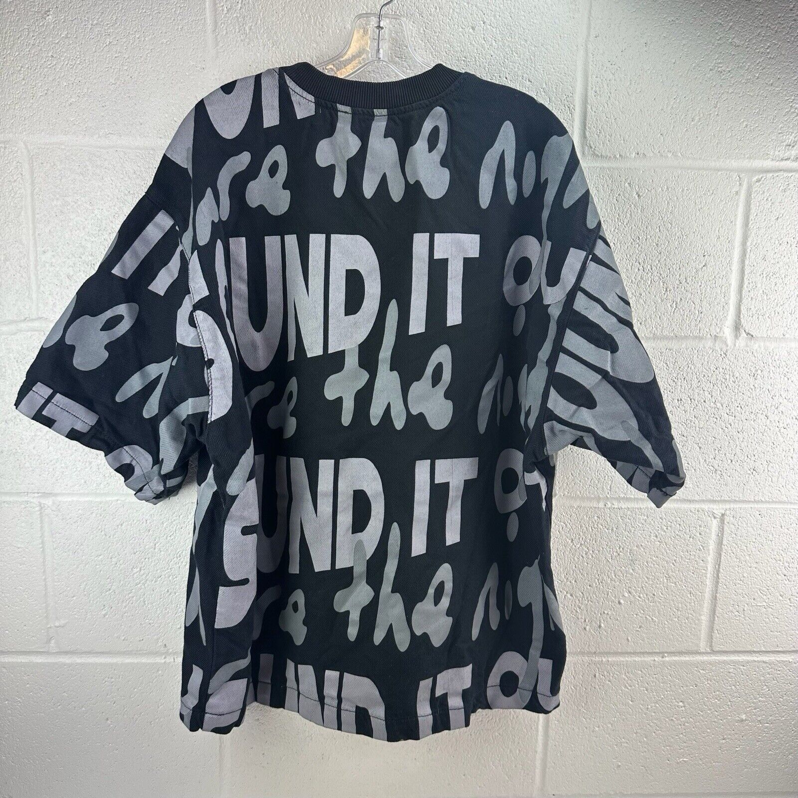 Zara Zara Black Sound it out All Over Print Gray Short Sleeve L Size L / US 10 / IT 46 - 4 Thumbnail