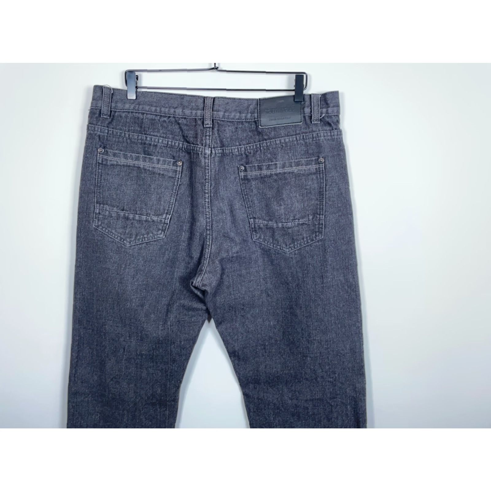 Southpole VINTAGE Southpole Jeans Baggy Tapered Leg Black Denim 38 x 30 Mens Regular 5-Pocket Style Hip Hop Size US 38 / EU 54 - 4 Thumbnail