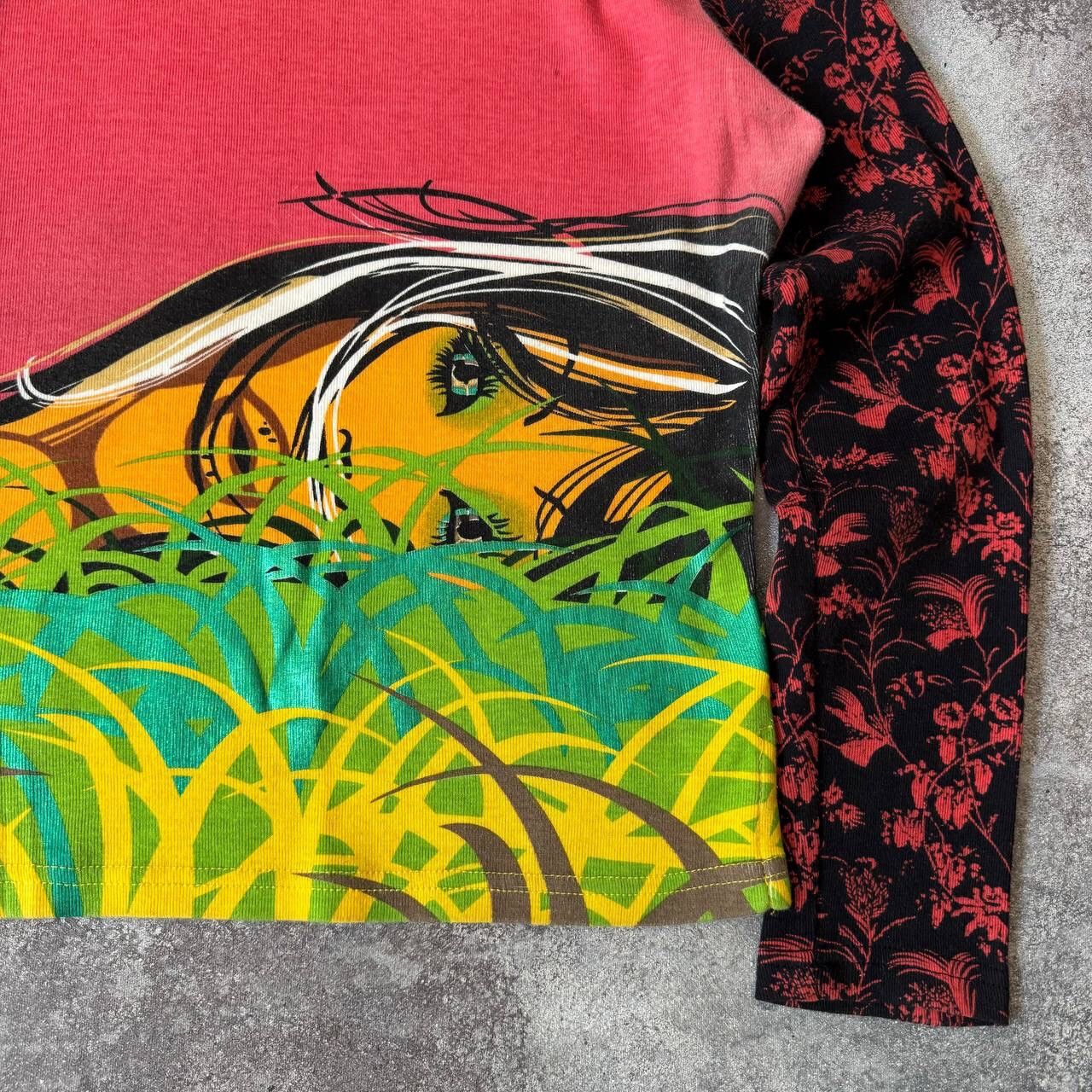 Custo Barcelona × Vintage Custo Barcelona Y2K Lady Printed Long Sleeve Top Size S / US 4 / IT 40 - 6 Thumbnail