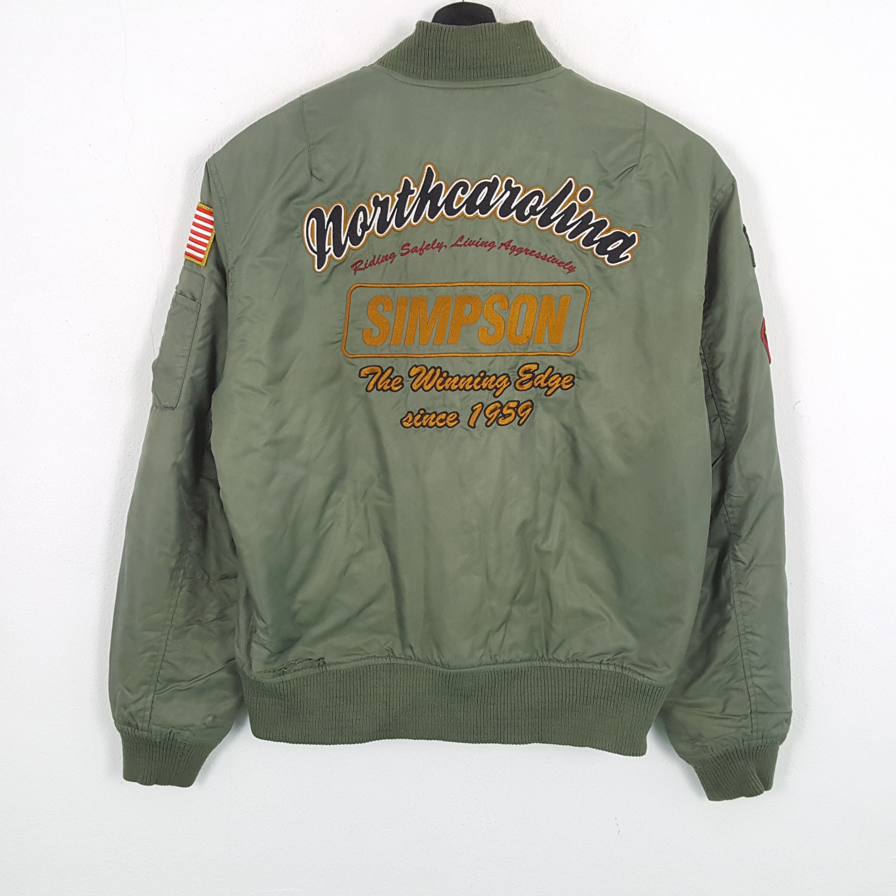The Simpsons × Vintage SIMPSON NORTH CAROLINA Racing Motorsports Style Jacket Size US L / EU 52-54 / 3 - 1 Thumbnail