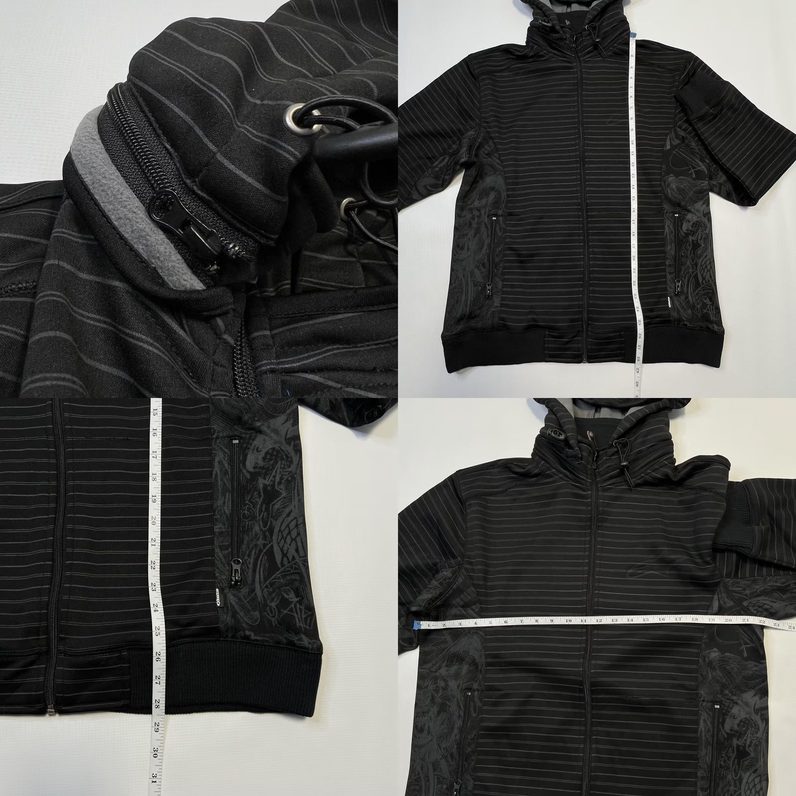 Alpinestars Alpinestars Jacket Mens L Black Full Zip Hooded Striped Softshell Logo Zipper Pocket Moto Street Size US L / EU 52-54 / 3 - 8 Thumbnail