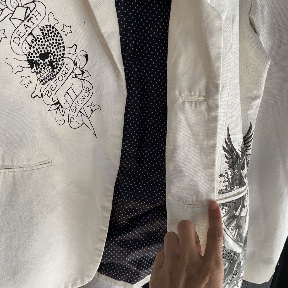 Christian Audigier × Ed Hardy Ed Hardy By Christian Audigier Blazer - Small Size 40S - 11 Thumbnail