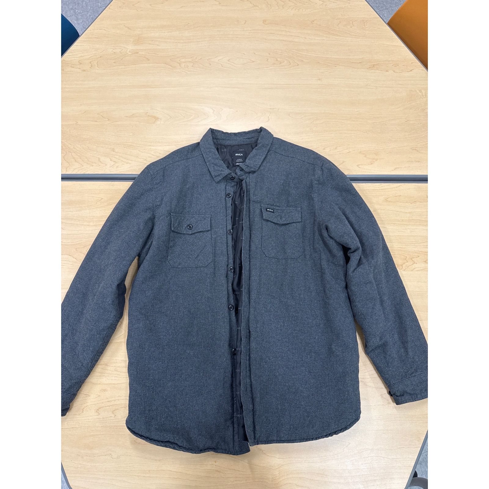 RVCA RVCA Quilted Shirt Jacket Gray Men’s Large Size US L / EU 52-54 / 3 - 1 Thumbnail