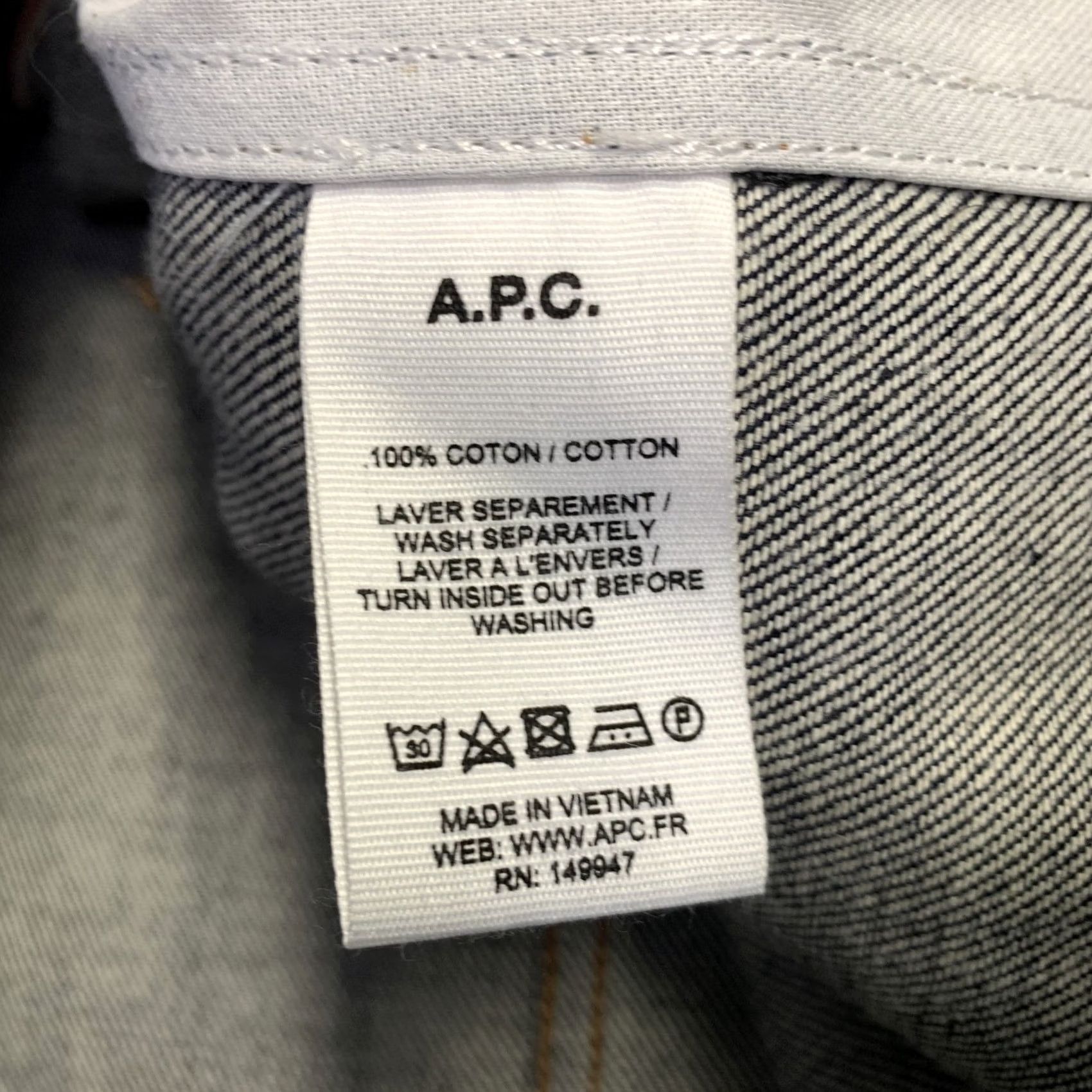 A.P.C. A.P.C. Jacket XL Blue Cotton Denim Button Up Mens Size US XL / EU 56 / 4 - 6 Thumbnail