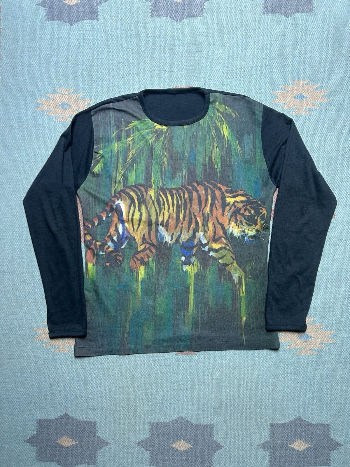 Vintage Vtg 70s t shirt sublimated print tiger art nature animal M/L Size US M / EU 48-50 / 2 - 1 Thumbnail