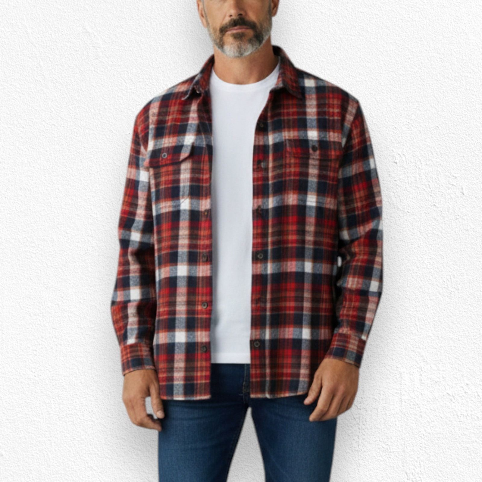 Rainforest Rainforest Red Navy Plaid Flannel Shirt Size Small Size US S / EU 44-46 / 1 - 3 Thumbnail