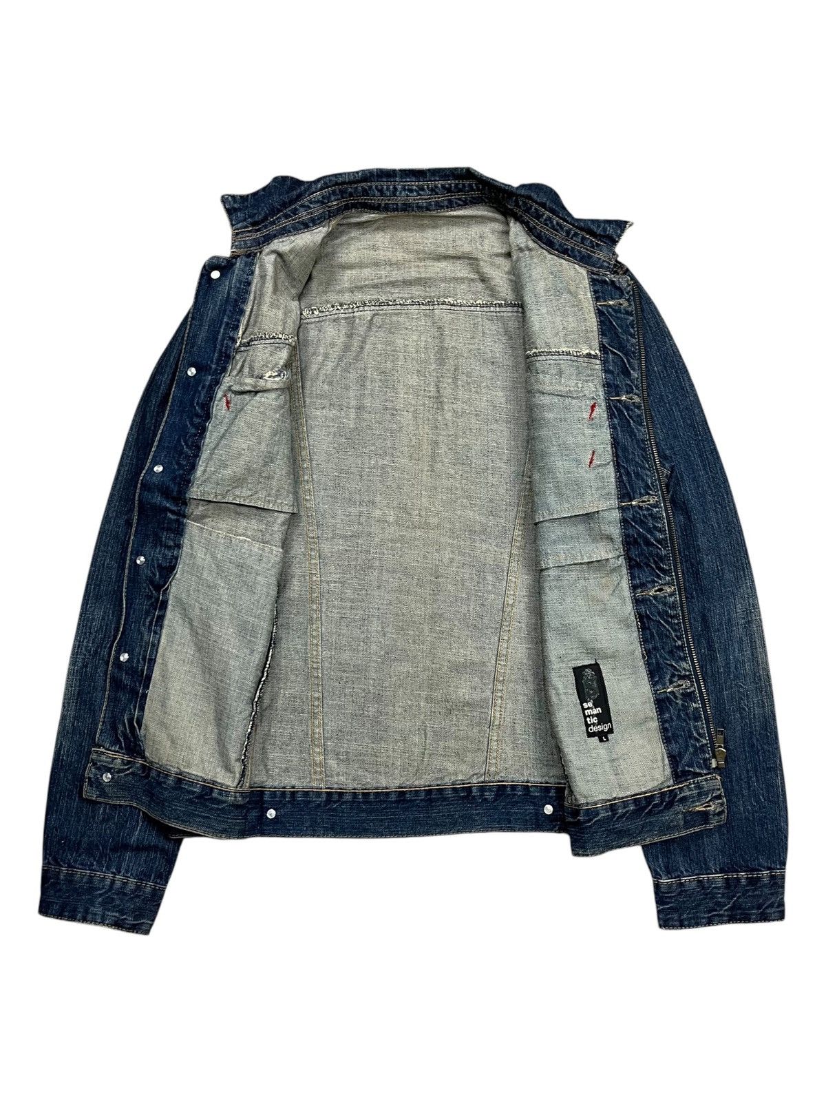 If Six Was Nine 2000s Semantic Design - Cyber Rider Denim Jacket Size US M / EU 48-50 / 2 - 6 Thumbnail