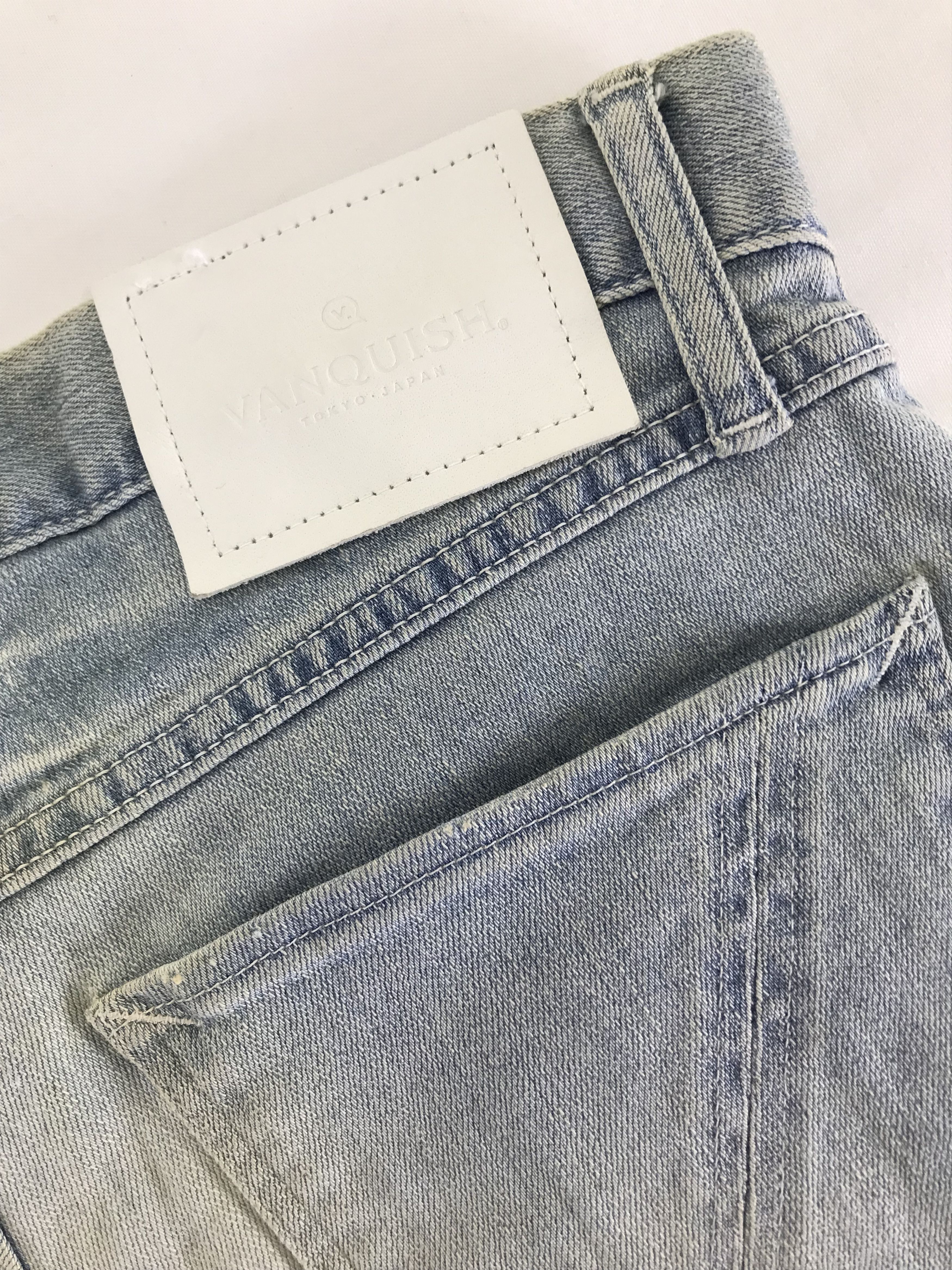 Vanquish Vintage Vanquish Faded Waxed Blue Skinny Jeans Size 28" / US 6 / IT 42 - 12 Thumbnail