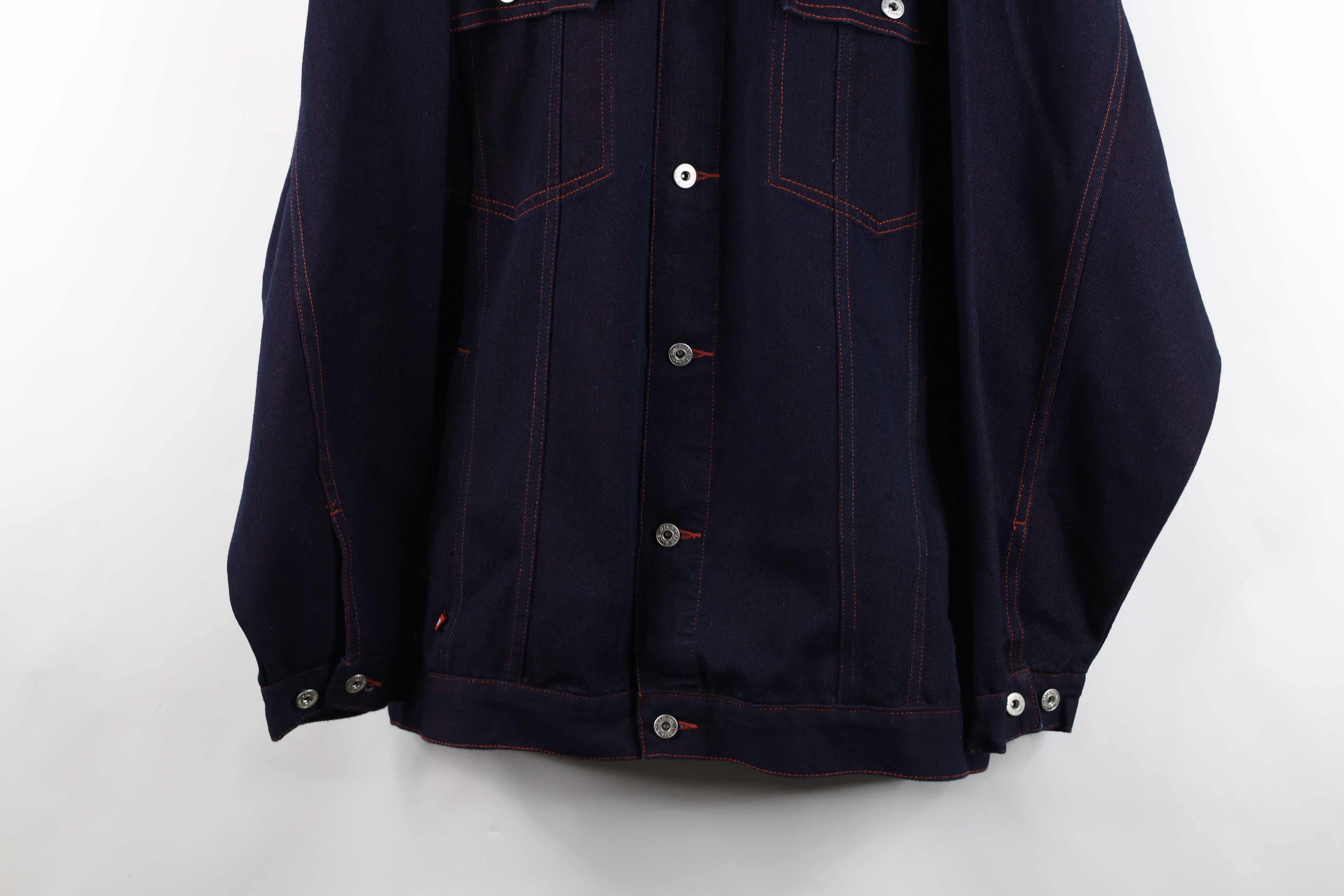 Vintage Vintage 90s Y2K Streetwear Denim Jean Trucker Jacket Indigo Size US XXL / EU 58 / 5 - 3 Thumbnail