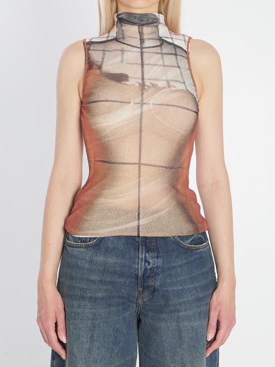 Jean Paul Gaultier JEAN PAUL GAULTIER Women Tops W TO307 WHITE Size M / US 6-8 / IT 42-44 - 1 Thumbnail