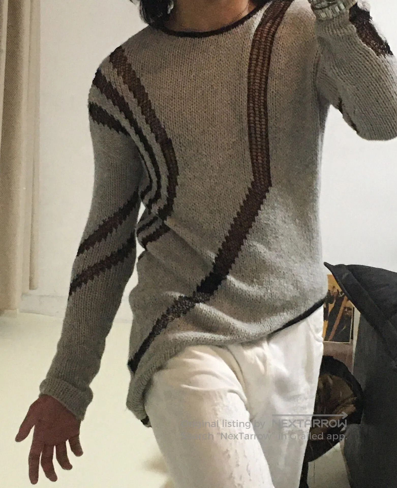 Helmut Lang Helmut Lang Knitted Sweater with Cutouts. Size S / US 4 / IT 40 - 4 Thumbnail