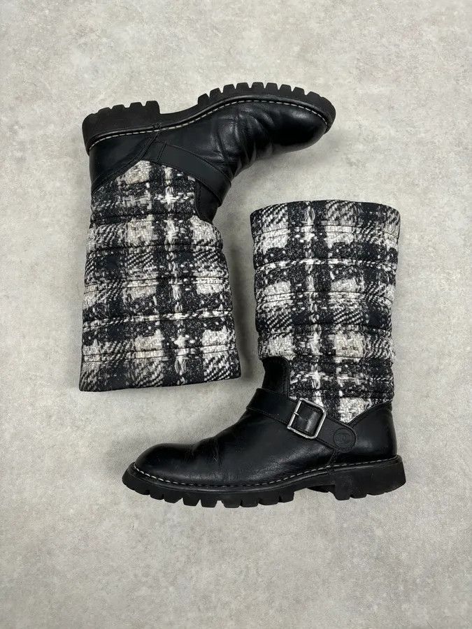 Chanel Chanel Black Leather Quilted Biker Boots Size US 8 / IT 38 - 5 Thumbnail