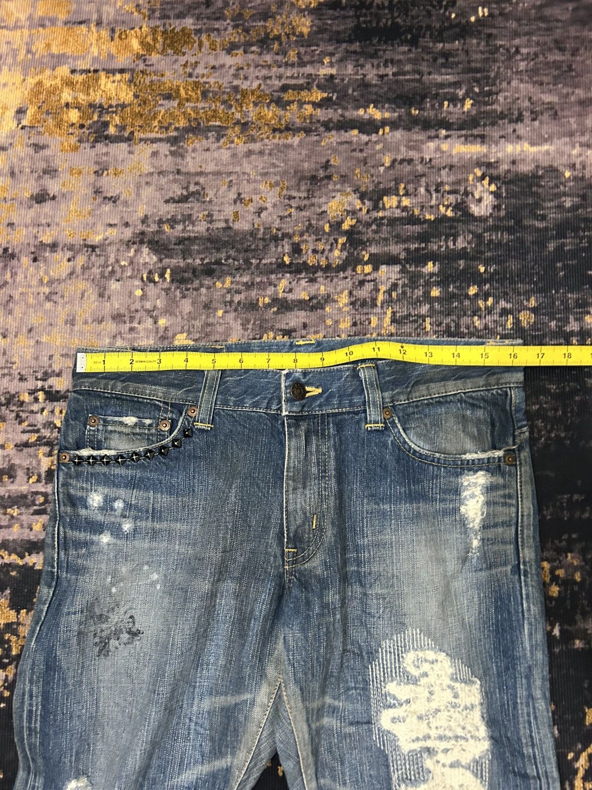 Hysteric Glamour Edwin Japan Studded Distressed Jeans Size US 32 / EU 48 - 18 Thumbnail