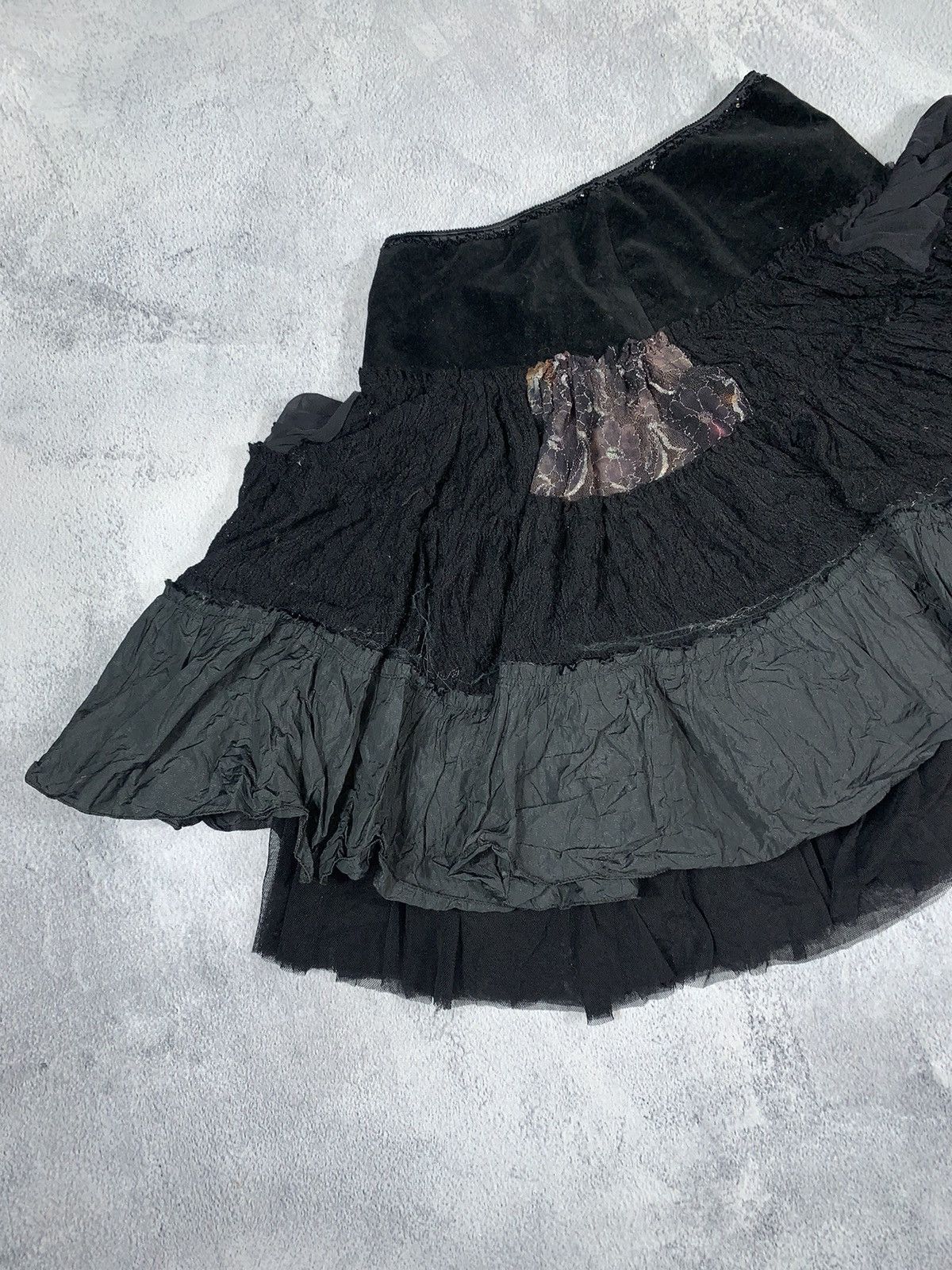 Vintage Vintage Y2K flared midi skirt punk opium avantgarde style Size 28" / US 6 / IT 42 - 8 Thumbnail