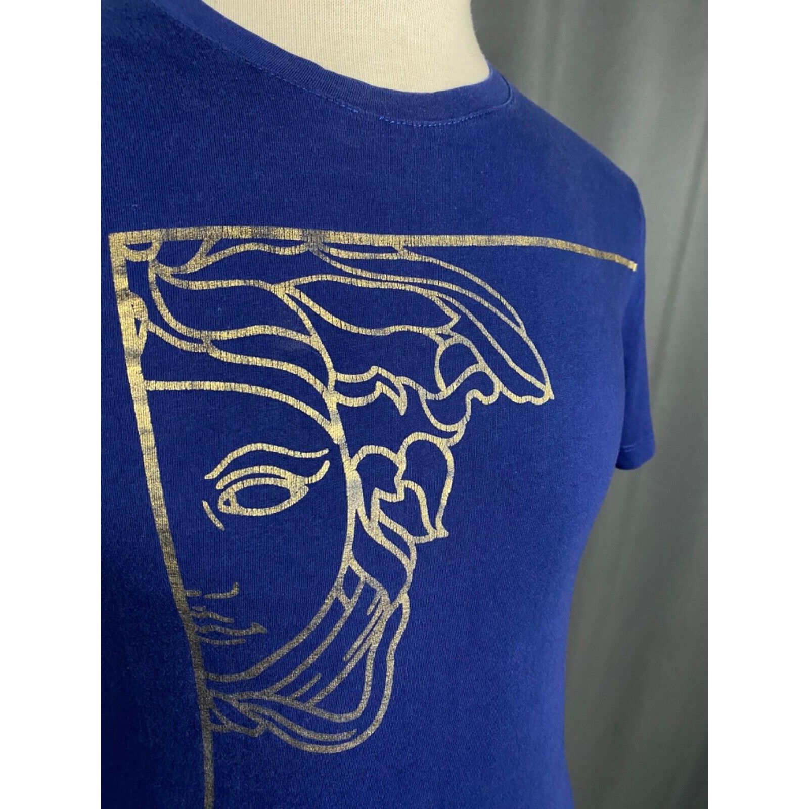 Versace Versace Big Logo Medusa Men's Blue T-Shirt Size M Size US M / EU 48-50 / 2 - 8 Thumbnail