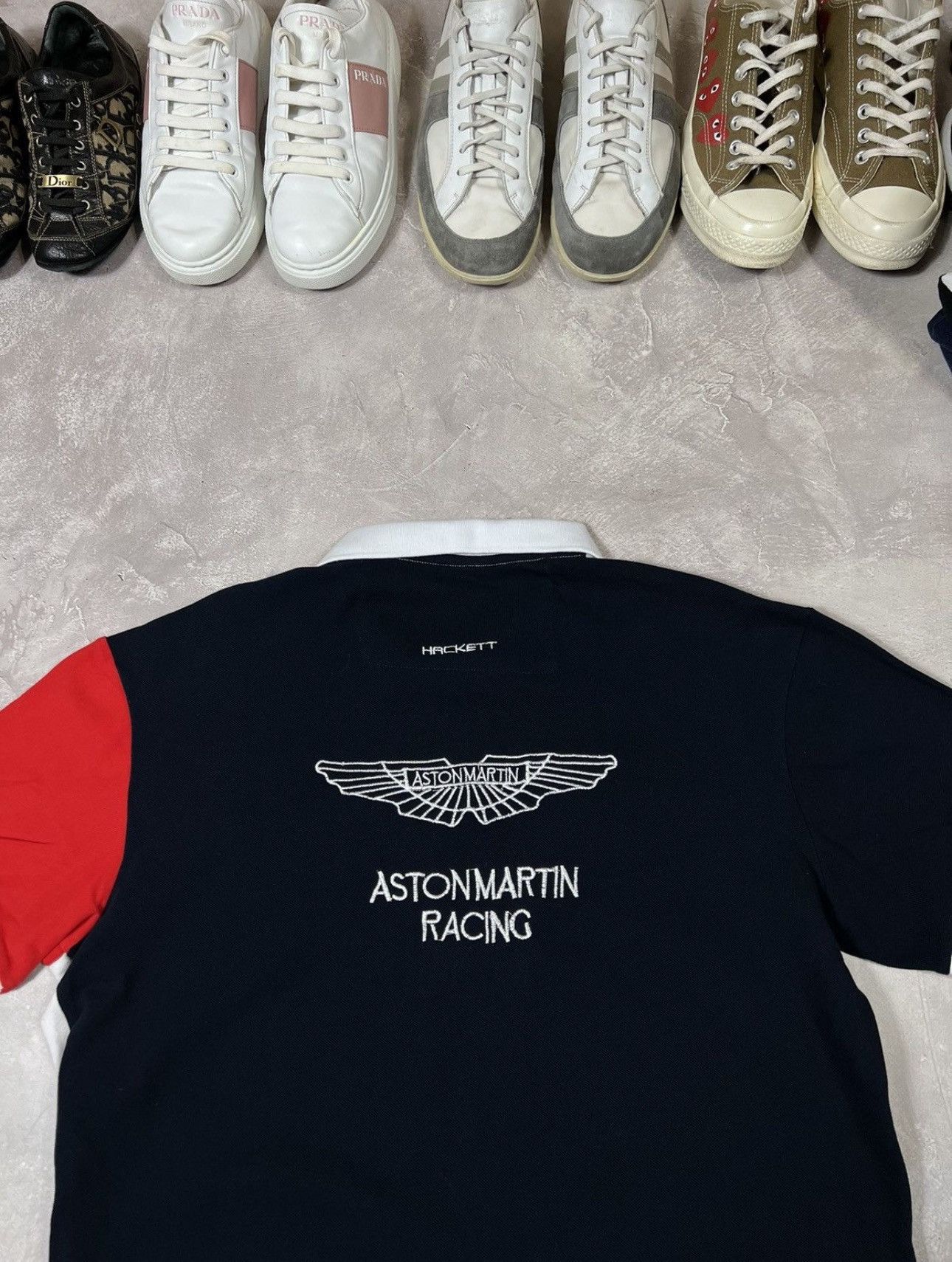 Vintage Vintage Hackett Aston Martin GB Racing Polo Size US XL / EU 56 / 4 - 7 Thumbnail