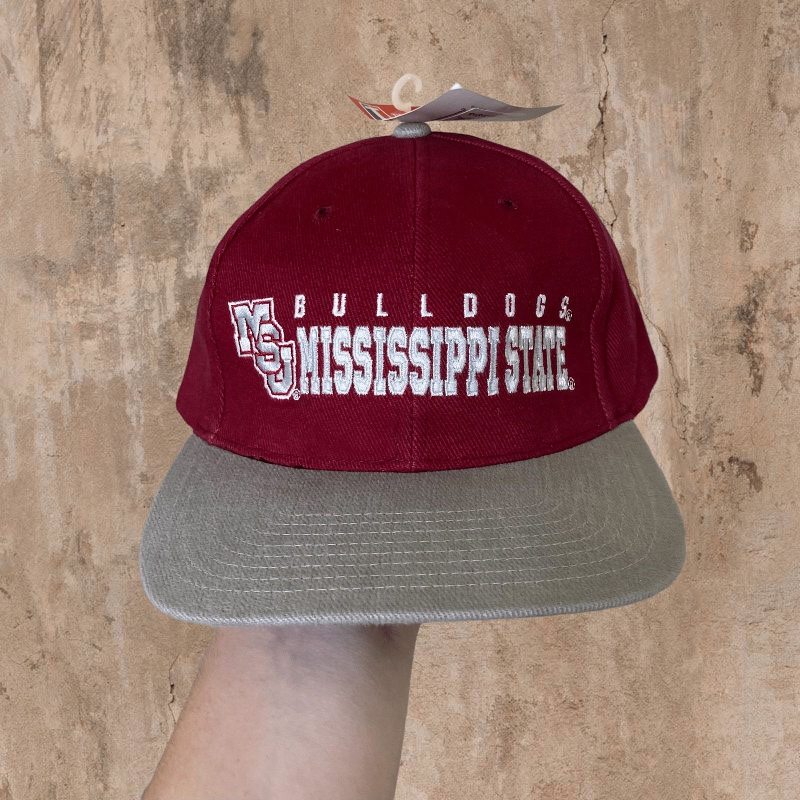 Vintage Vintage 90s Mississippi State Hat OSFA Spellout Logo Size ONE SIZE - 1 Thumbnail