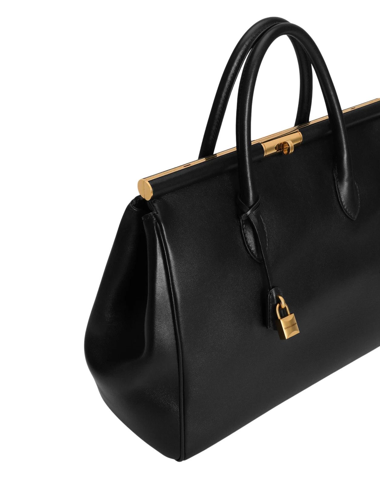 DOLCE&GABBANA Marlene Black Leather Handbag New Auth