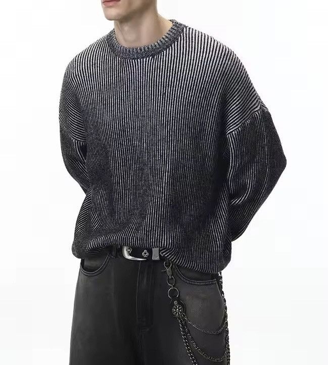 Other Designer Striped Vintage Crewneck Knit Pullover Sweater Size US L / EU 52-54 / 3 - 5 Thumbnail