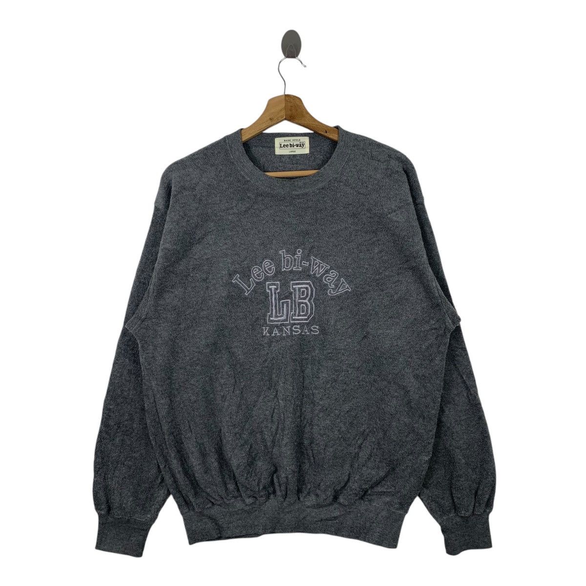 Lee × Vintage Vintage LEE BI-WAY Kansas Casualwear Big Logo Sweatshirt Size US L / EU 52-54 / 3 - 1 Thumbnail