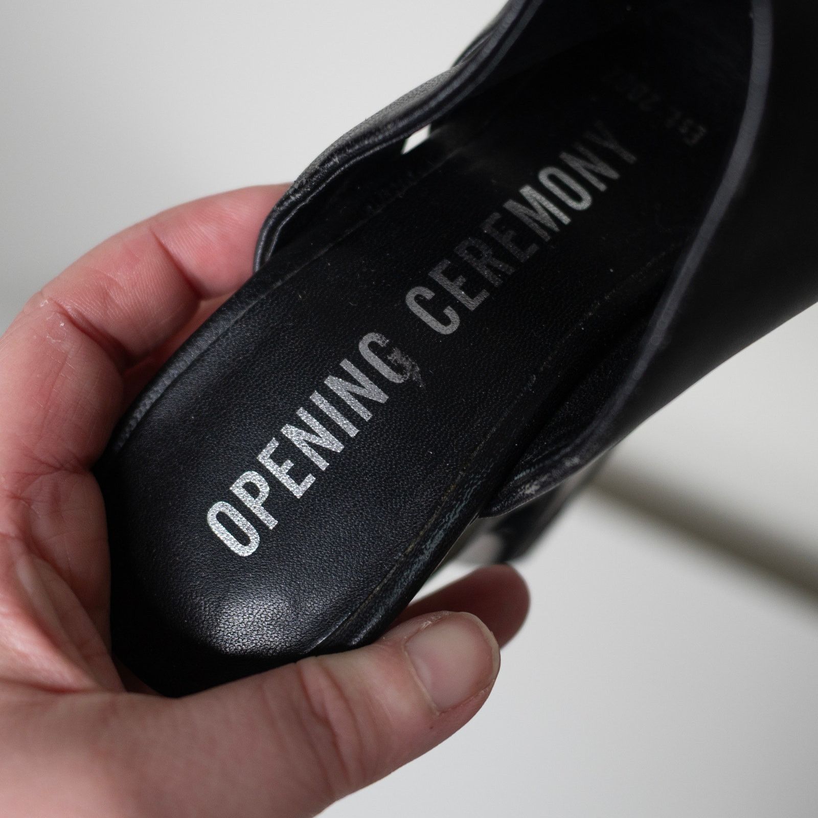 Opening Ceremony Opening Ceremony Black Leather Mules Size US 5 / IT 35 - 7 Thumbnail