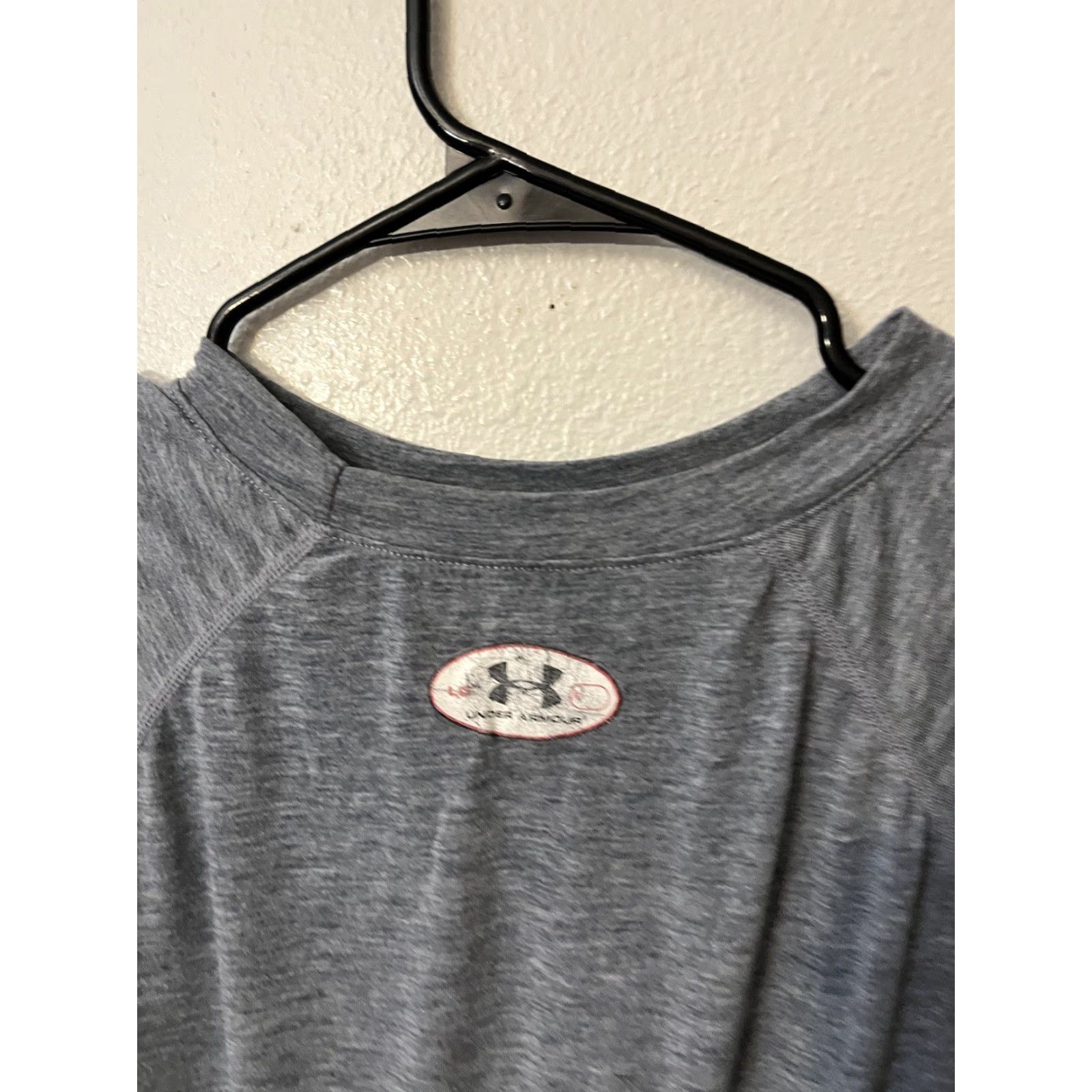 Under Armour Under Armour T-Shirt Adult Large Short Sleeve Gray HeatGear Logo Graphic Mens Size US L / EU 52-54 / 3 - 3 Thumbnail