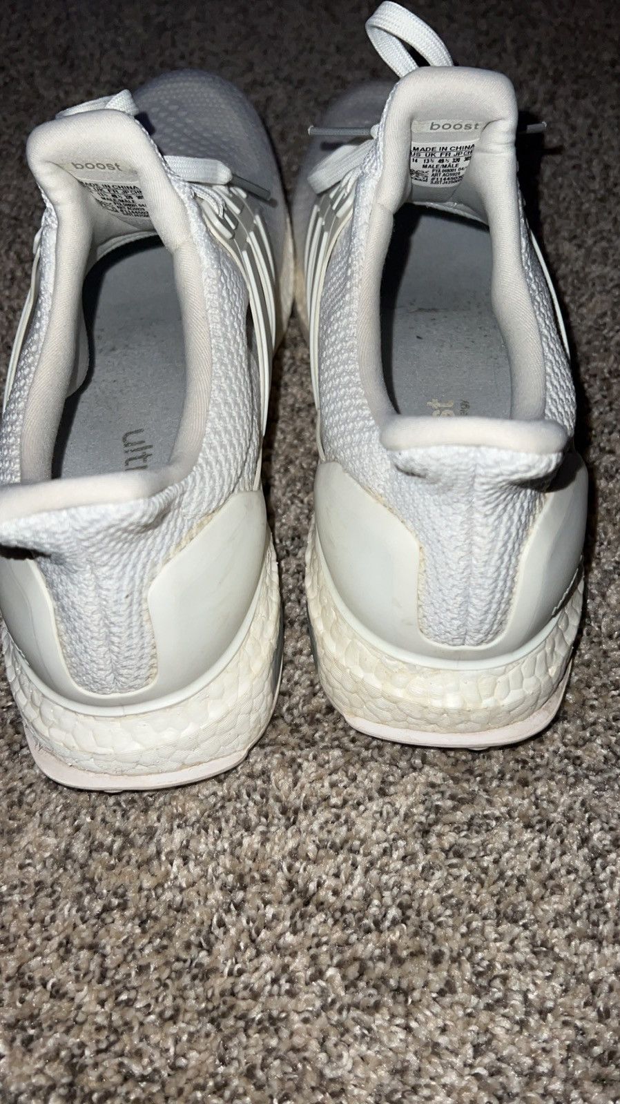 Adidas Ultra boost 2.0 Triple White Size US 14 / EU 47 - 4 Thumbnail