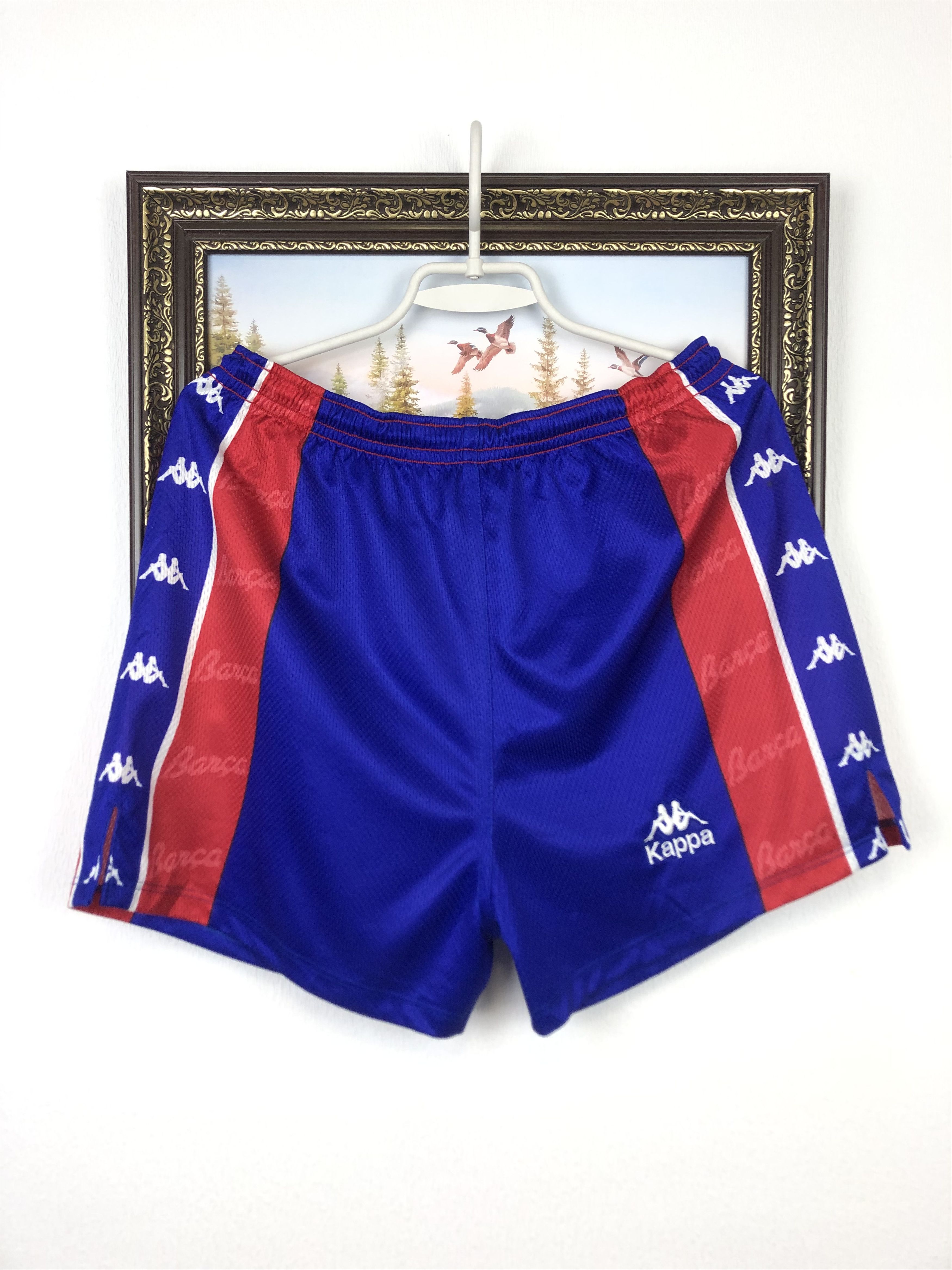 Kappa Vintage Kappa FC Barcelona Football Shorts Soccer Blue S/M Size US 32 / EU 48 - 1 Thumbnail