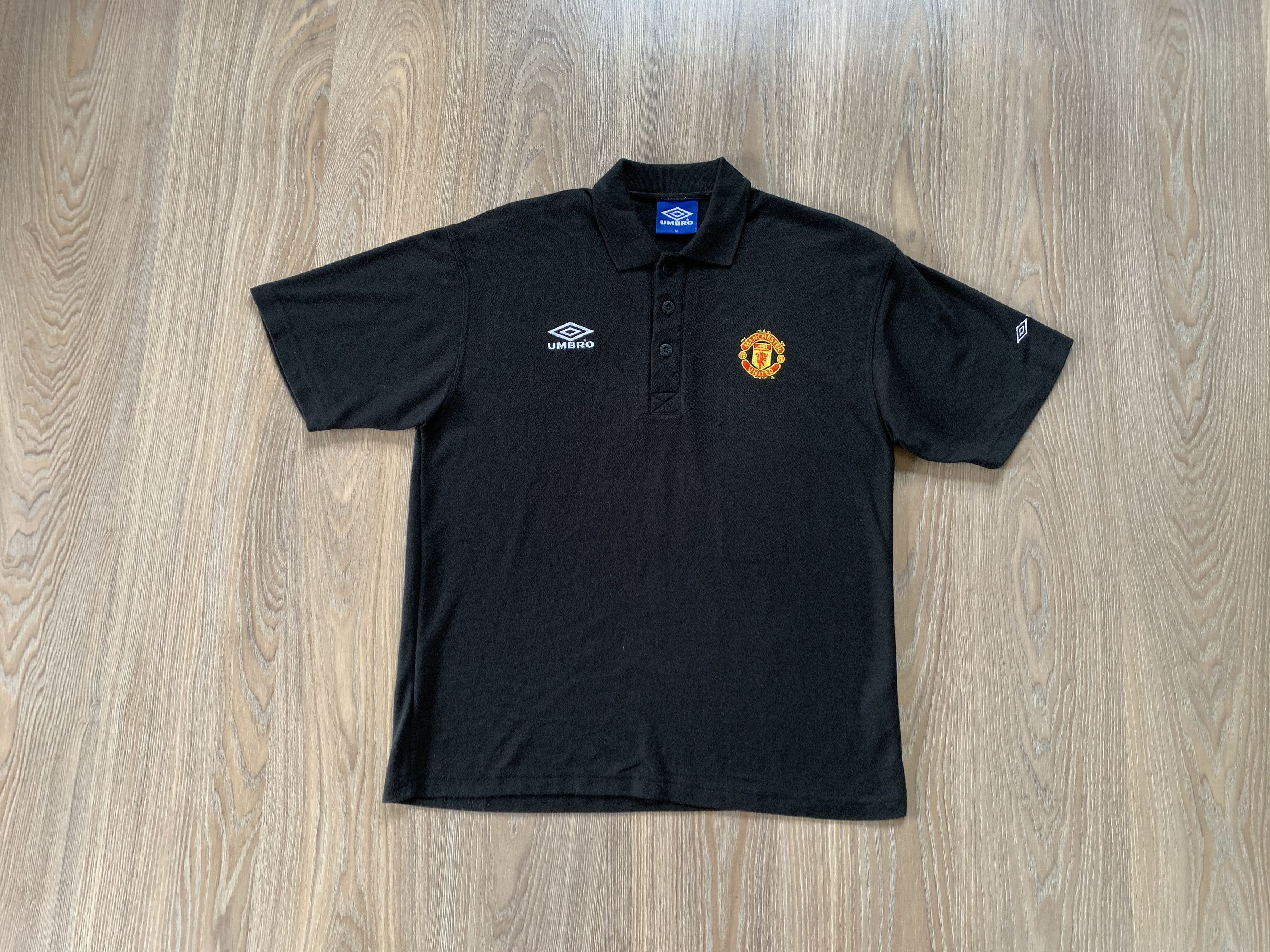 Umbro × Vintage Rare Umbro Manchester United Vintage Cotton Polo Size US M / EU 48-50 / 2 - 9 Thumbnail