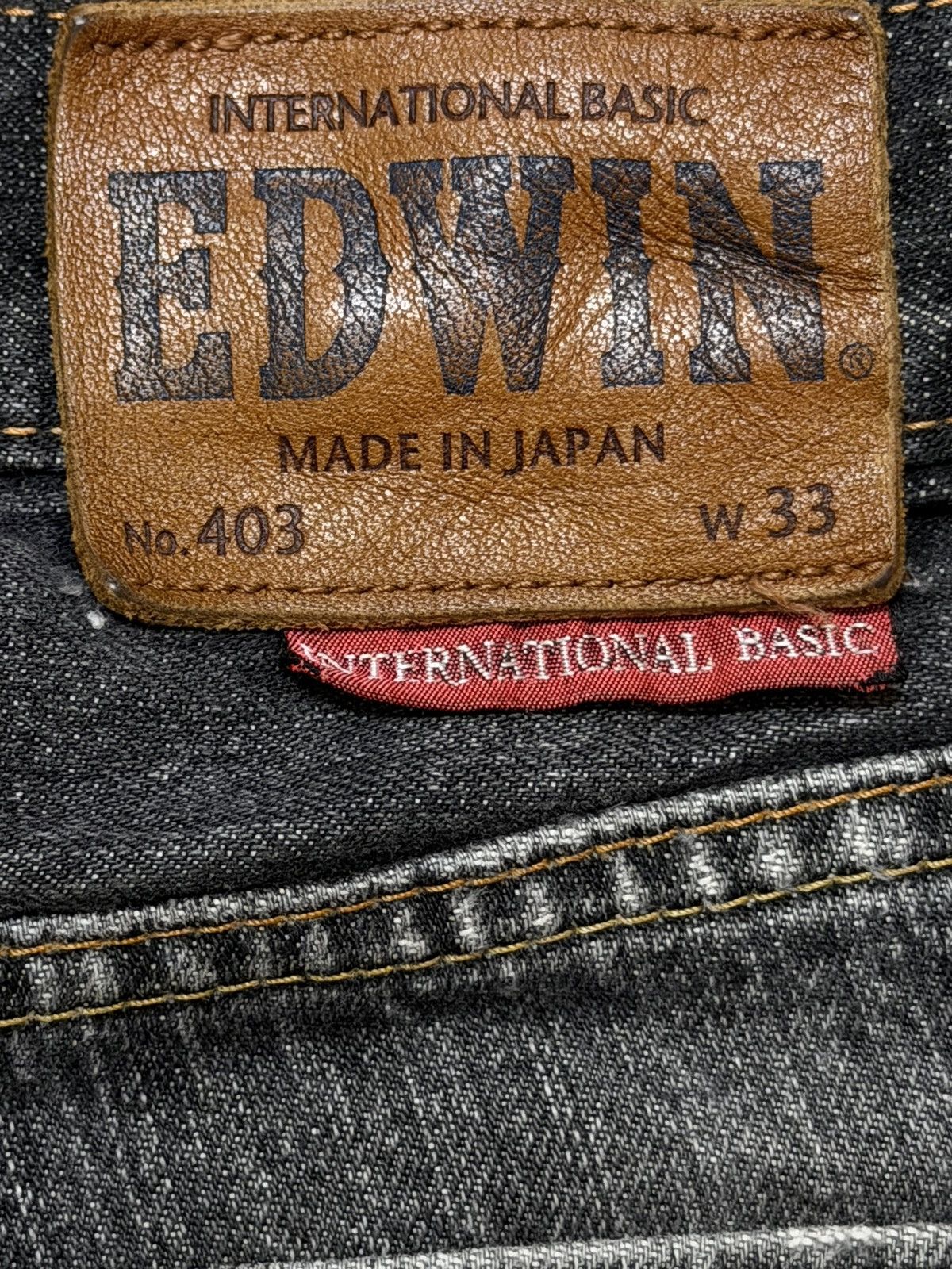 Edwin Vintage 90s Japan Edwin 403 Denim Faded Wash Straight Leg Size US 33 - 6 Thumbnail