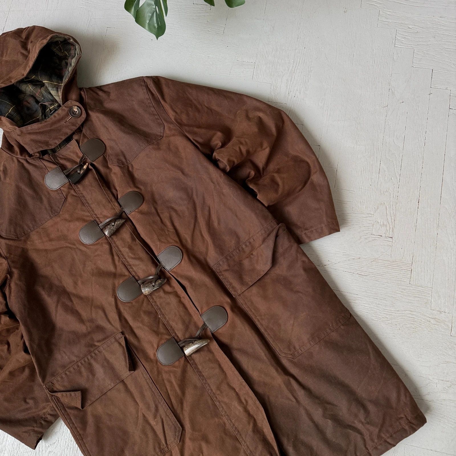 Vintage Vintage Traditional Waxed Cotton Duffle Coat British Style Size M / US 6-8 / IT 42-44 - 3 Thumbnail