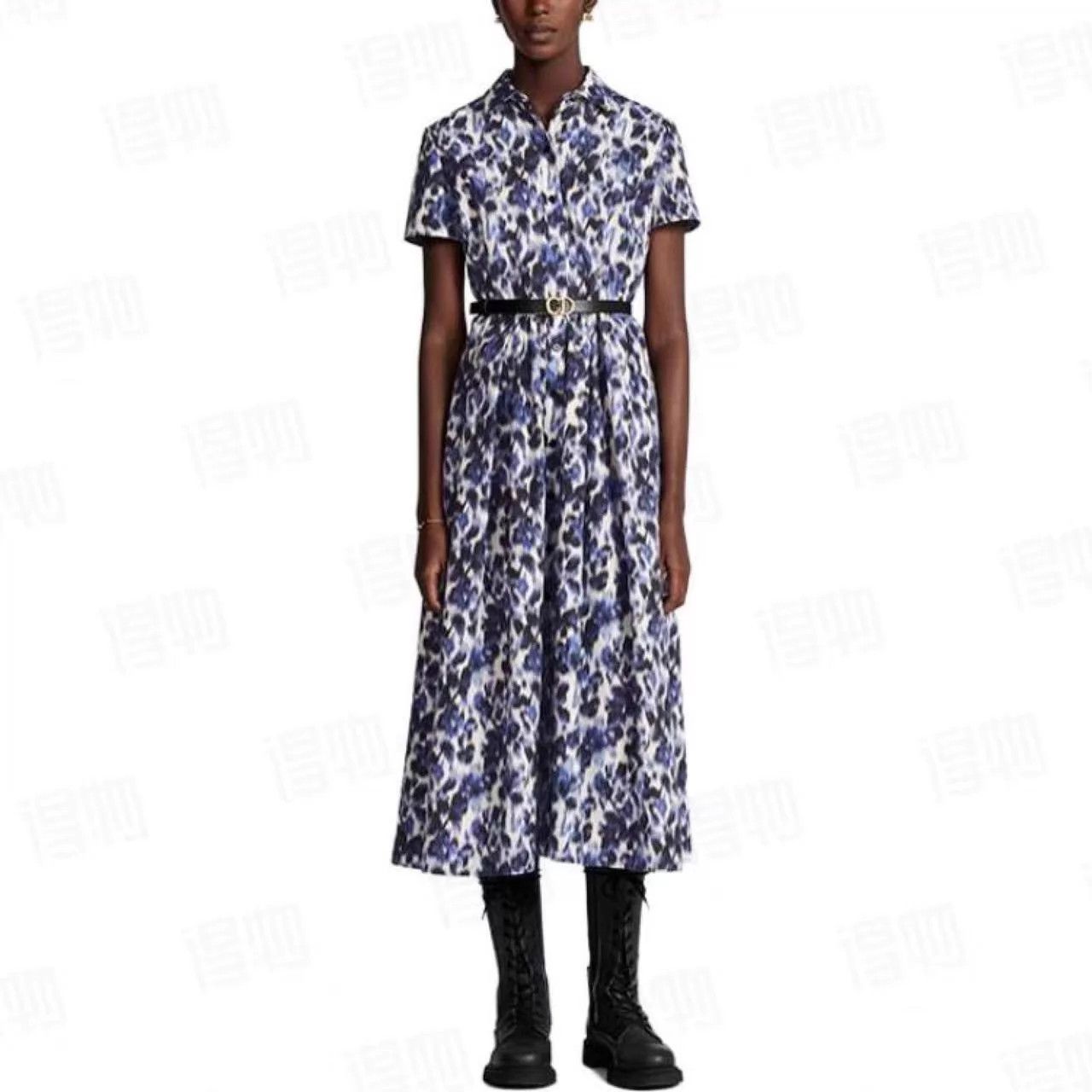 Dior Dior cool-toned leopard print classic dress 34 Size XS / US 0-2 / IT 36-38 - 6 Thumbnail