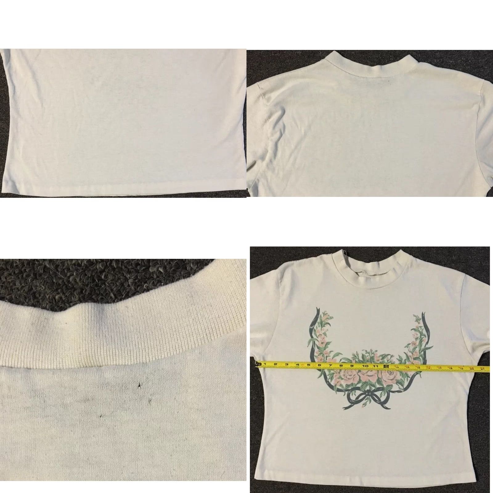 Vintage VINTAGE 90s Flower Art Faded Shirt M White Abstract Beach Grunge Vaporwave 80s Size M / US 6-8 / IT 42-44 - 9 Thumbnail