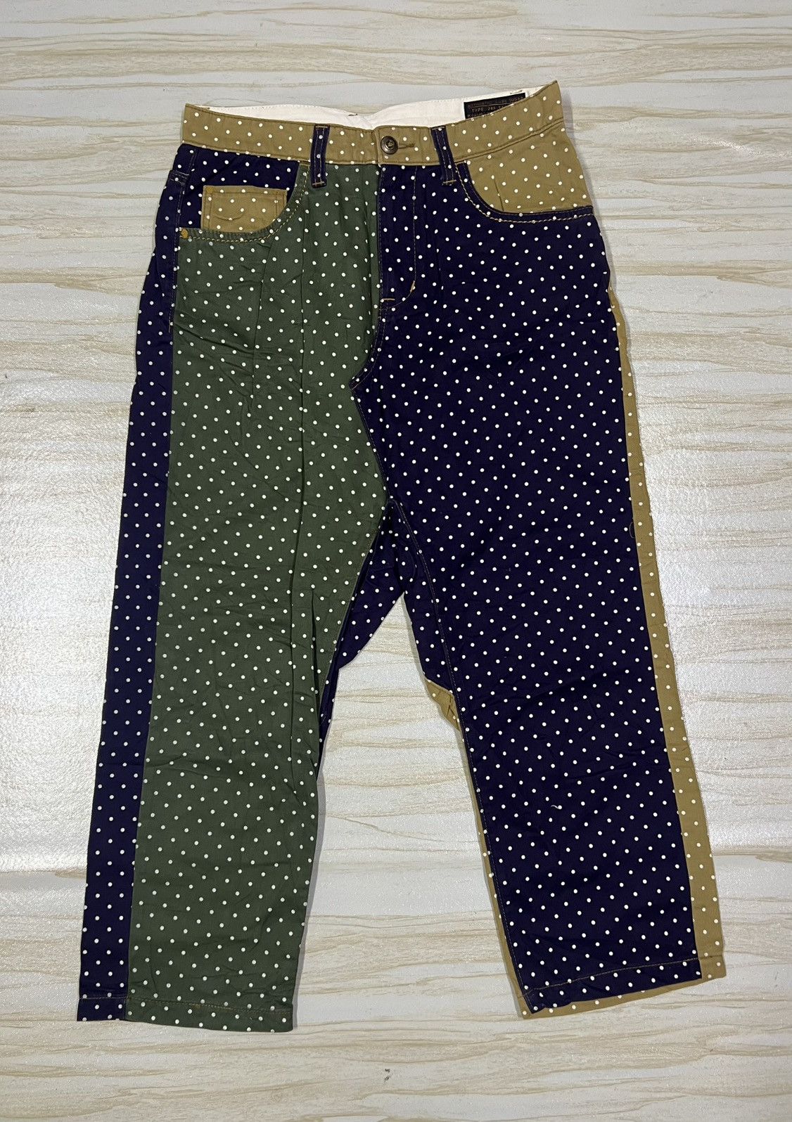 Japanese Brand Japanese Brand Cube Sugar Polkadot Cropped Trousers Pant Size US 30 / EU 46 - 1 Thumbnail