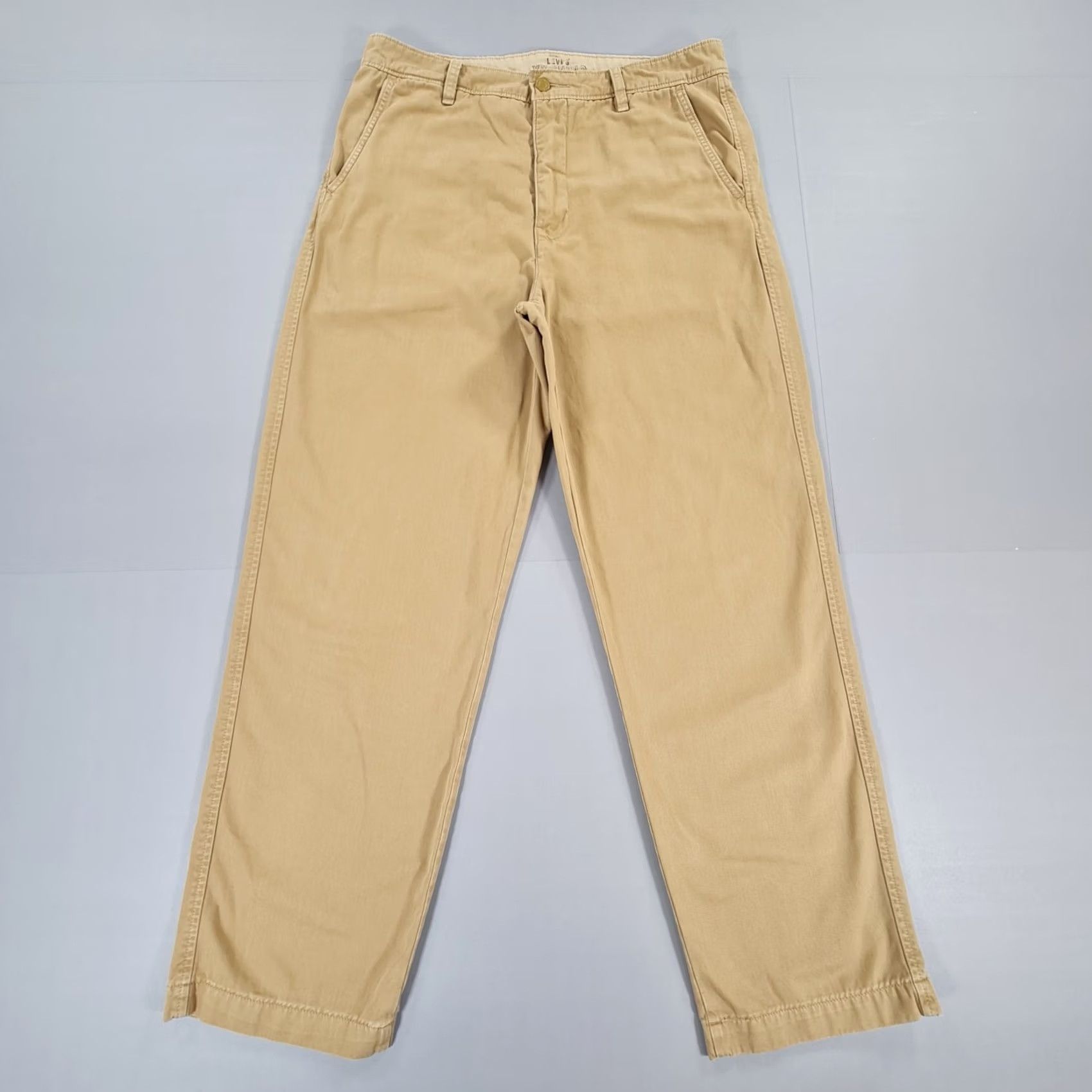 Levi's Levi's Mens XX Chino Trousers Beige W33 L30 Relaxed Cotton Pockets Flat Front Zip Fly Straight Vintage: No Size US 33 - 2 Thumbnail