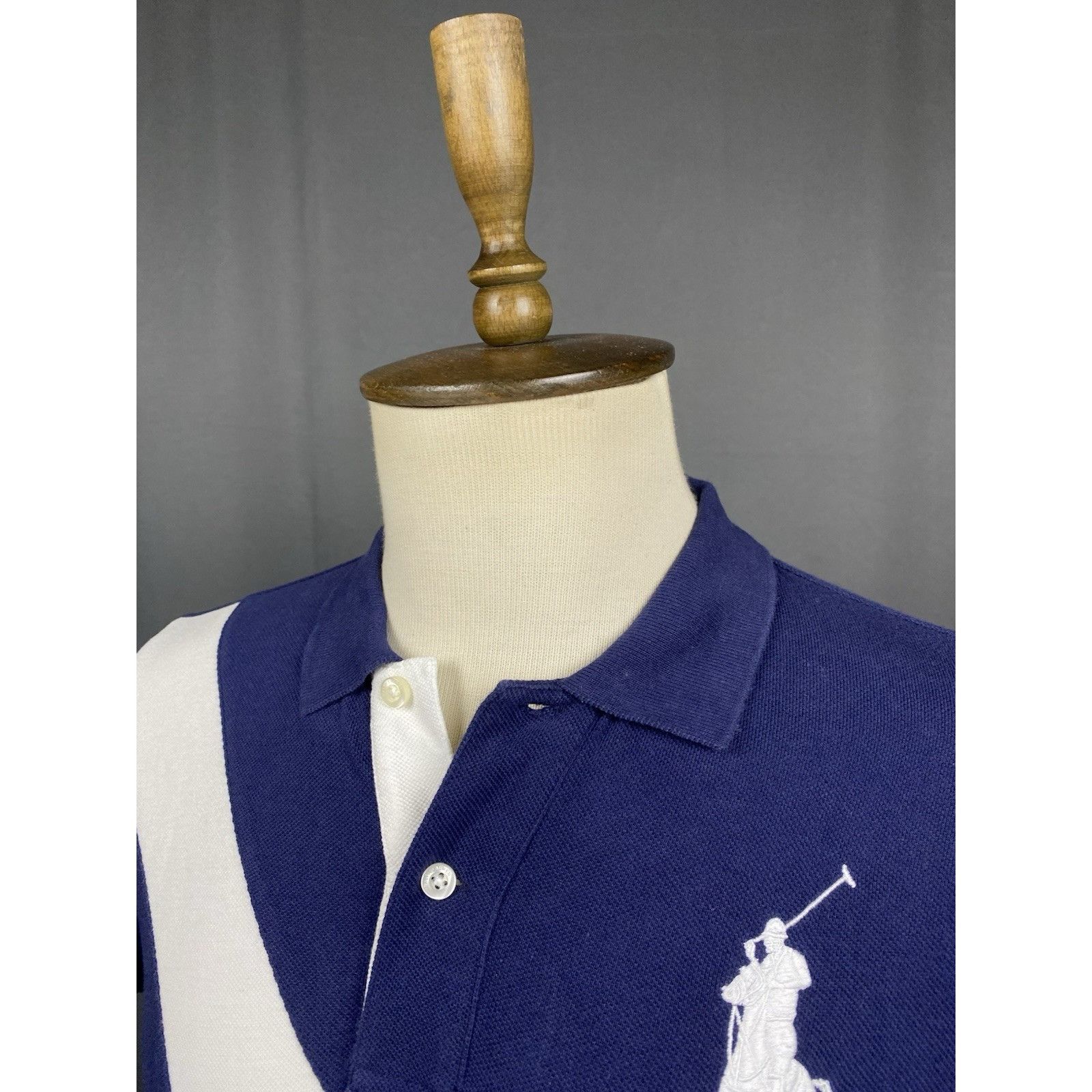 Polo Ralph Lauren Polo Ralph Lauren Big Logo Vintage Men's Blue Polo T-Shirt S Size US L / EU 52-54 / 3 - 5 Thumbnail