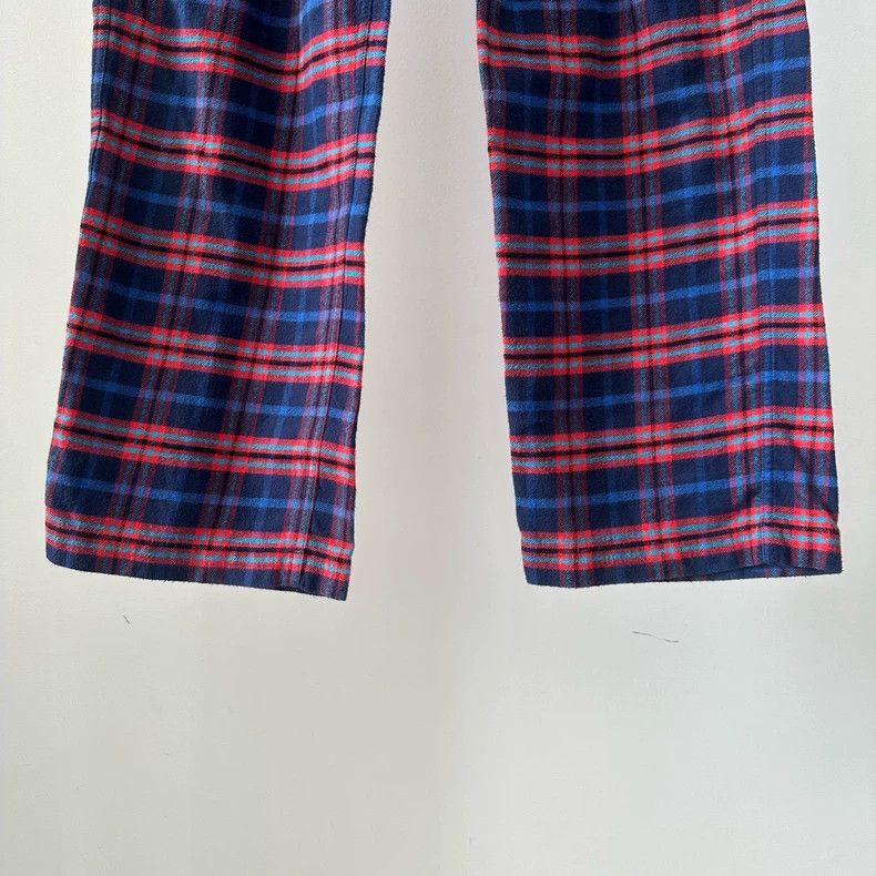 Balenciaga Balenciaga FW19 waist logo color-block plaid wide-leg trous Size US 30 / EU 46 - 4 Thumbnail