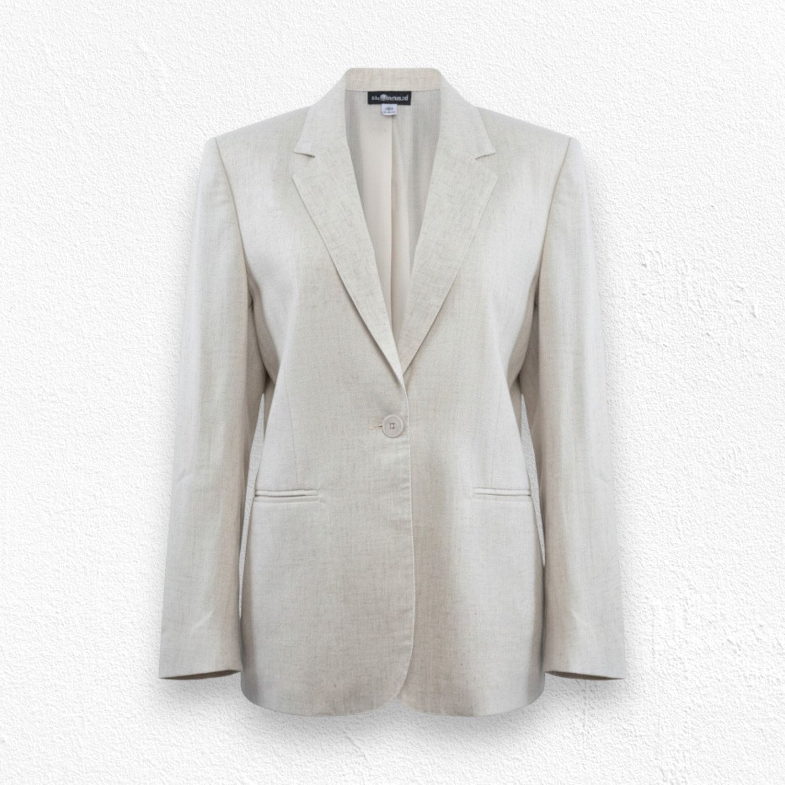 Vintage 90s Sag Harbor Beige Linen Blend Blazer Size 16 Size XXL / US 16-18 / IT 52-54 - 1 Thumbnail