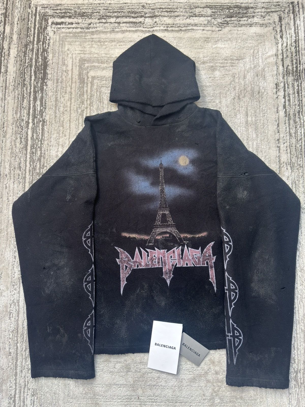 Balenciaga Balenciaga Paris Fleece Size US S / EU 44-46 / 1 - 1 Thumbnail