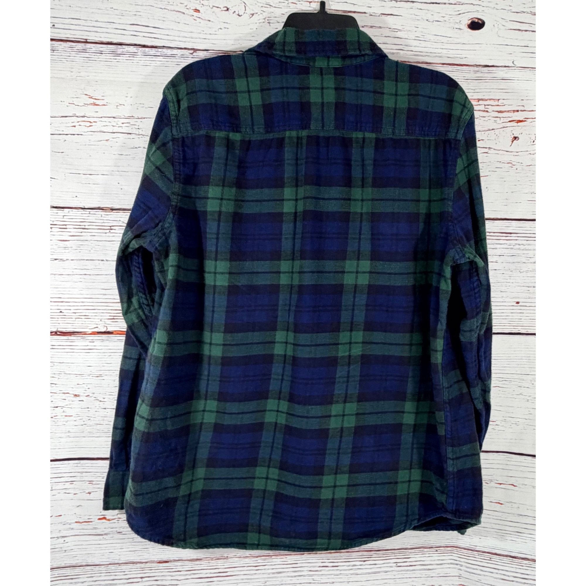 American Eagle Outfitters American Eagle Plaid Flannel Shirt Mens Large Blue Green Y2K Size US L / EU 52-54 / 3 - 2 Thumbnail