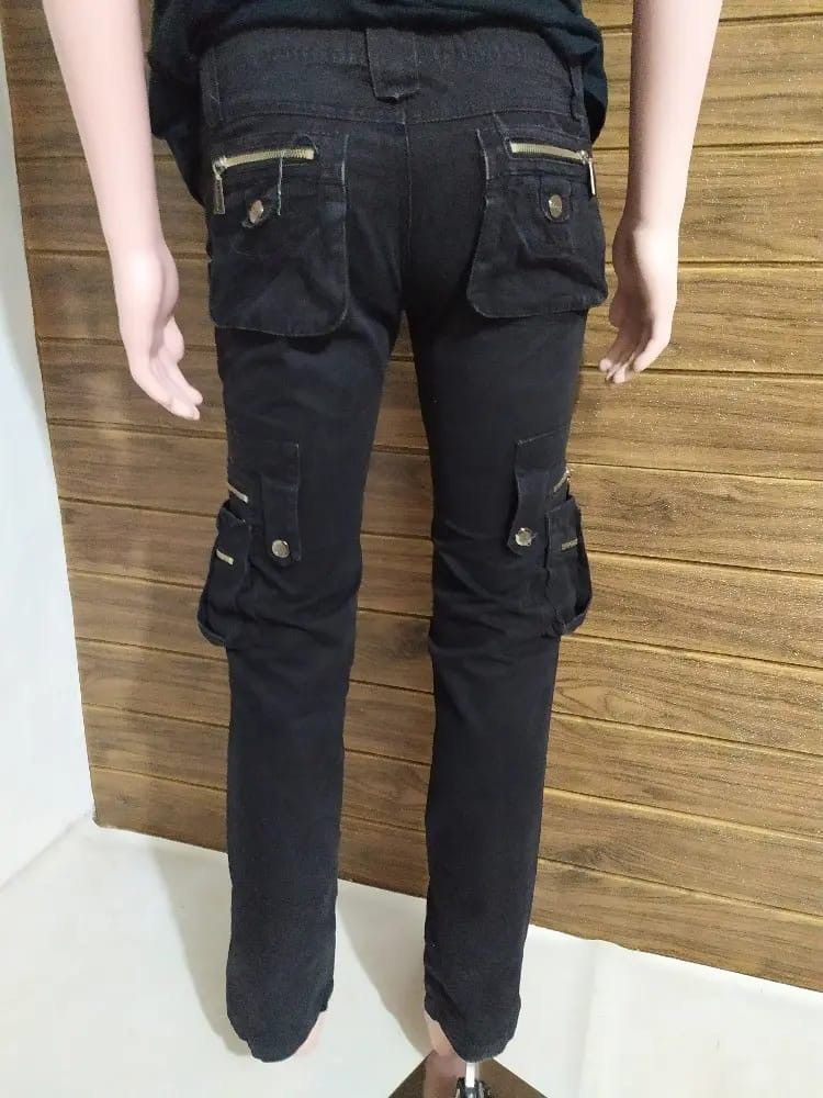 Other Kasonglu Cargo Multipocket Bondage punk Black Pants Size US 29 - 14 Thumbnail