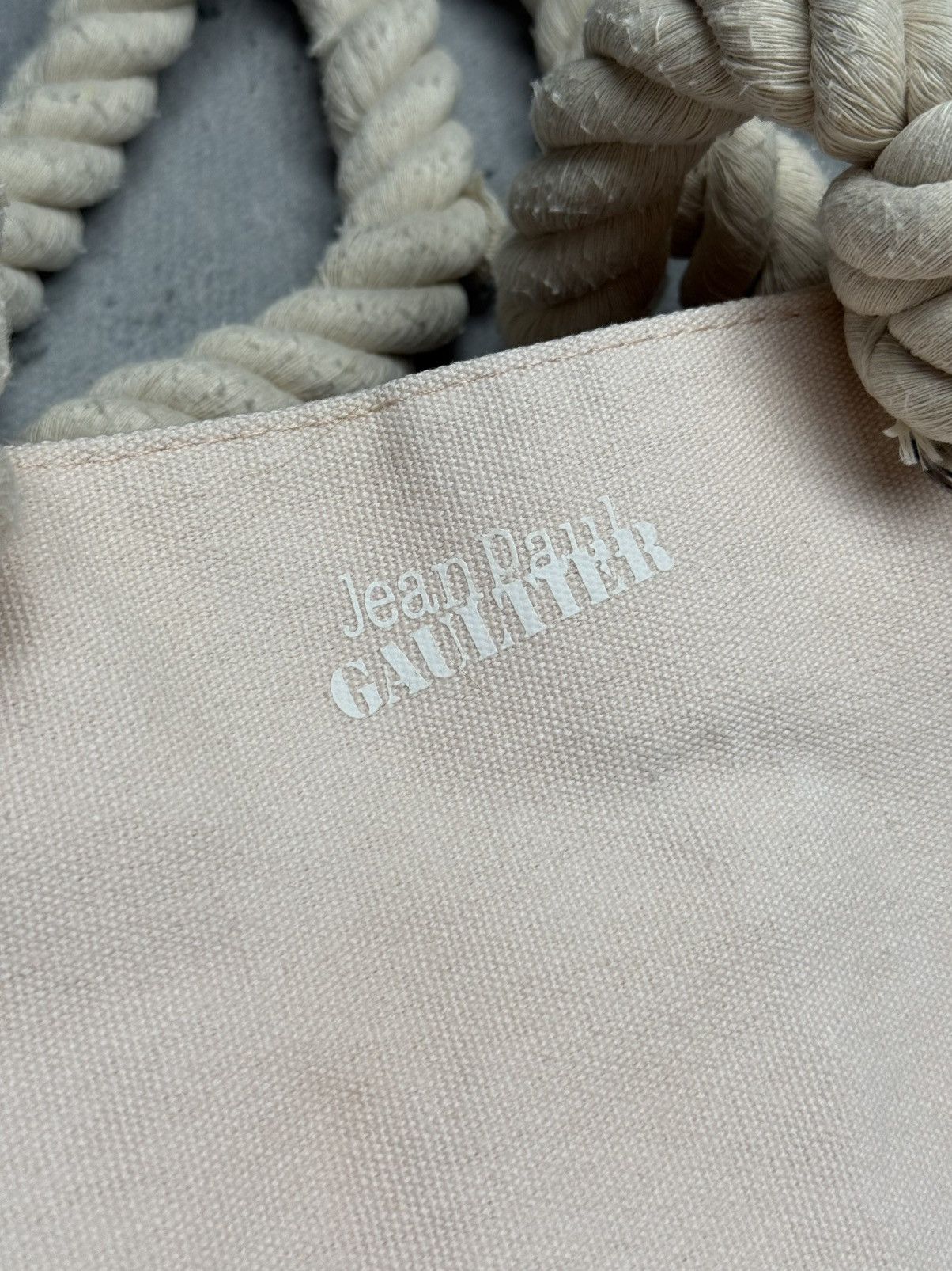 Archive Jean Paul Gaultier Rare Powder Rope Tote Beach Bag